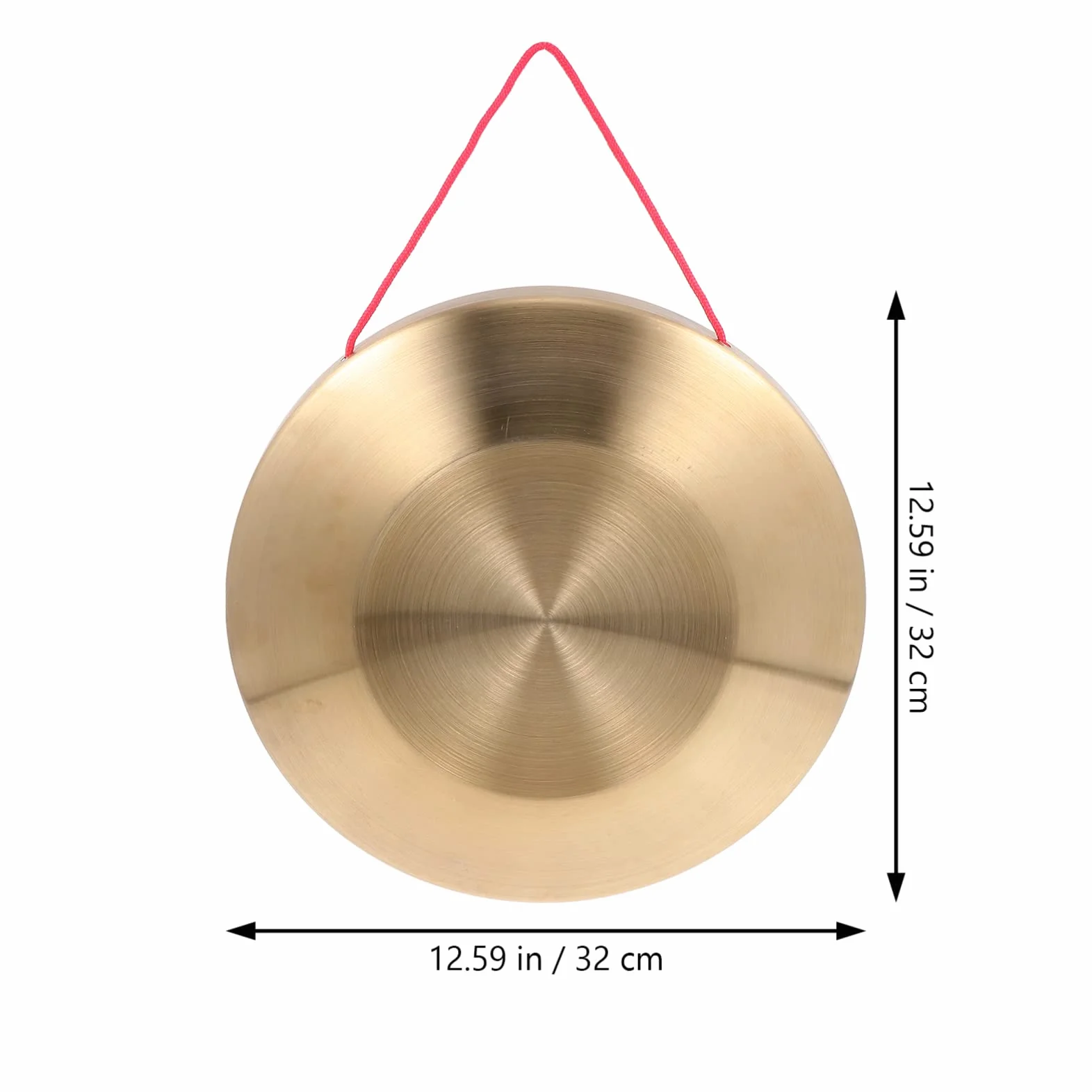 Generic - Gong con de 32 cm, diseño tradicional Tam Tam Gong tradicional chino Percussion Instrument Cobre Decorativo Chau Gong para el hogar o la oficina
