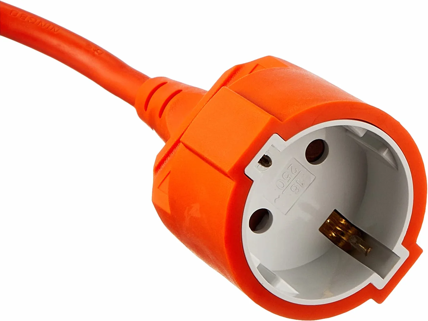 Cable alargador de corriente para jardín 10m naranja 16A 3680W