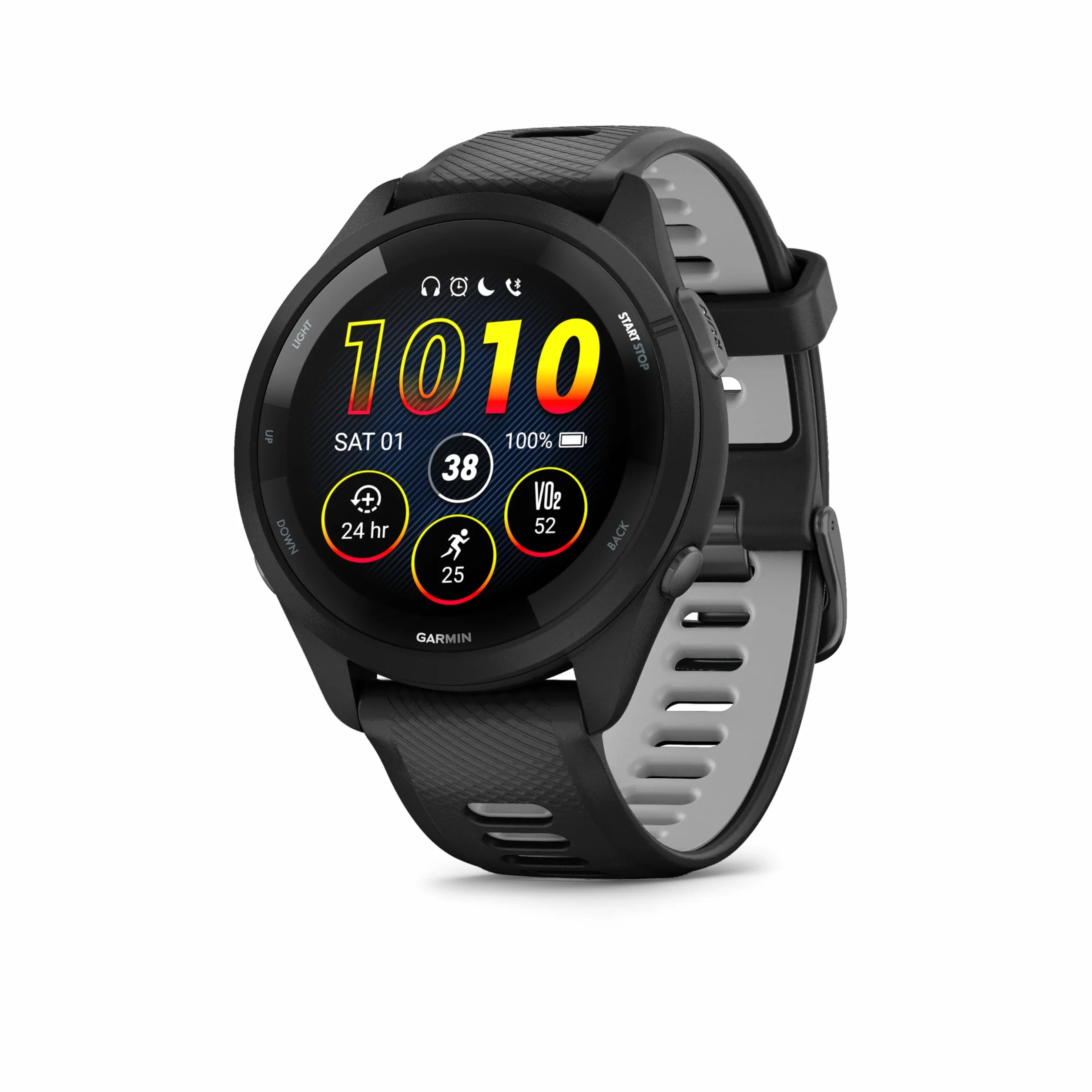 Garmin Forerunner 265 Reloj Inteligente para Correr con GPS, Pantalla Táctil AMOLED, Métricas Optimizadas, Planes de Entrenamiento, Pay, Música, Autonomía de 13 Días, Negro