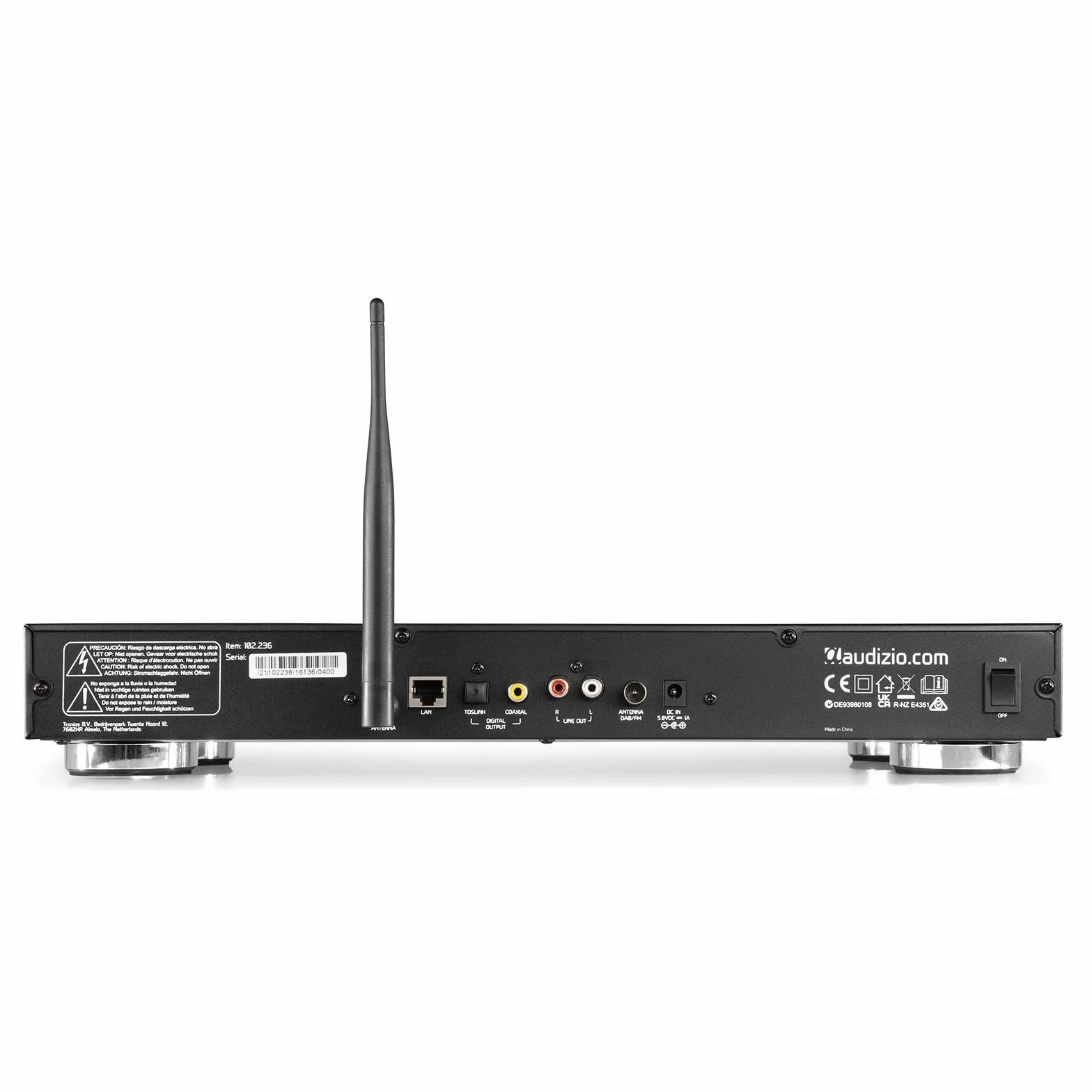 Audizio Trento Radio Internet con Bluetooth Radio FM/Dab - Negro, Reproductor Multimedia WiFi, Radio Despertador, Altavoz Bluetooth, Ideal para Aprovechar Tus Mejores emisiones de Radio en casa