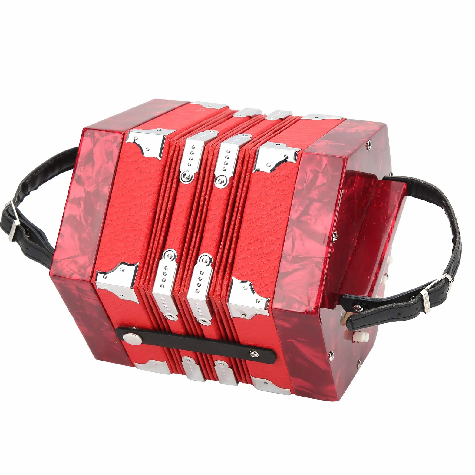 Concertina Concertina Instrumento Portátil 3 Colores, para Música(red)