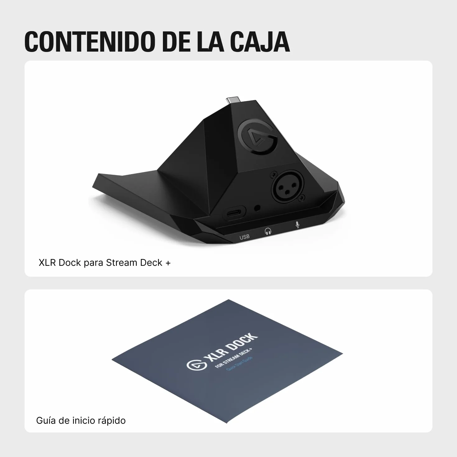 Elgato XLR Dock MK.2 - Accesorio de interfaz de audio para Stream Deck +, 80 dB de ganancia, alimentación phantom, Clipguard 2.0, efectos DSP, USB-C, funciona con cualquier micrófono XLR