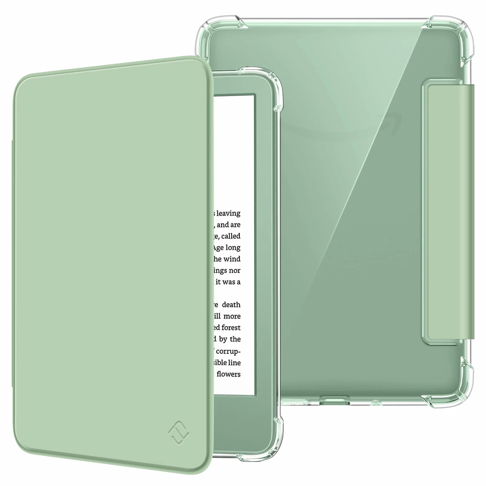 Fintie Funda Transparente Suave TPU para Kindle 6" 11ª Gen 2024/2022, Apagado/Encendido Automático, Verde Agave
