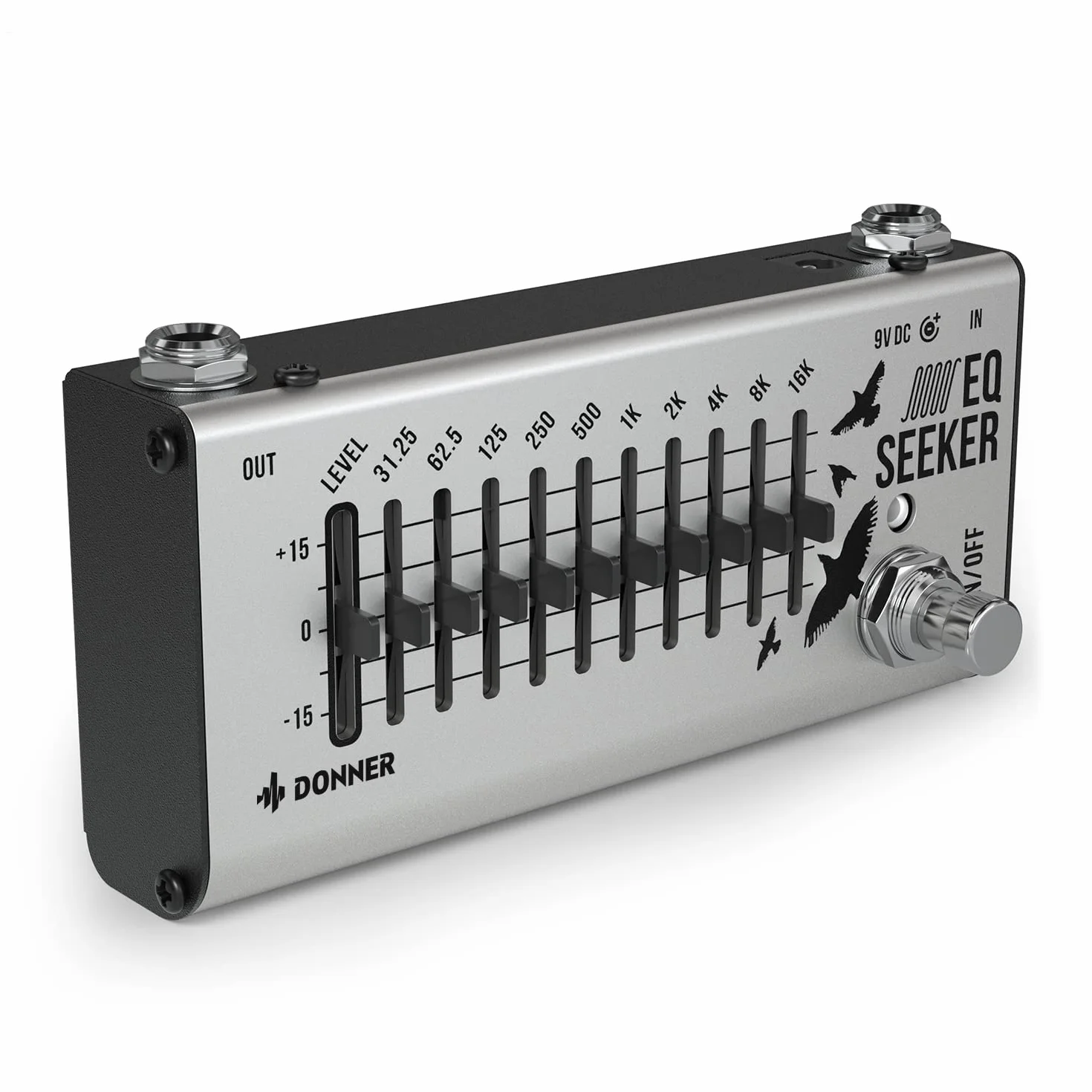 Pedal EQ Donner, ecualizador de 10 bandas, EQ Seeker para guitarra y bajo, true bypass