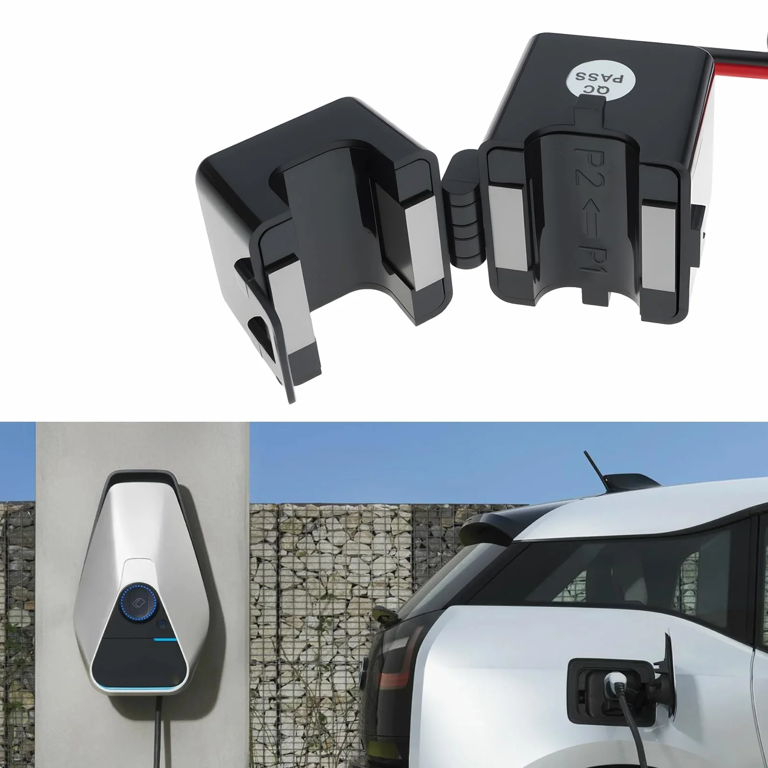 ECSiNG Transformador de Corriente de 16 Mm 50-60 Hz 1 M para Carga de Coche 100 A/5 A