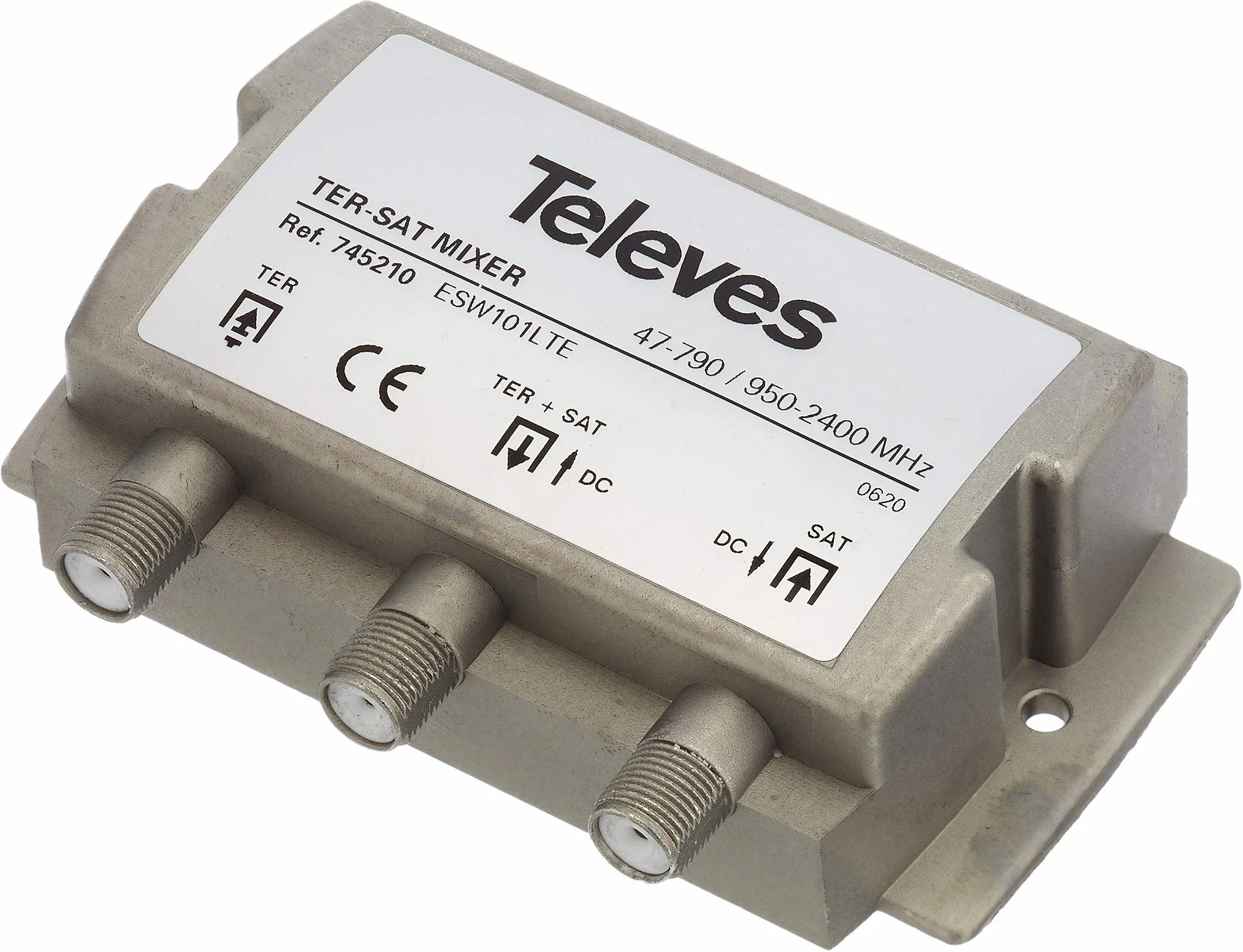 Televes 745210 - Mezclador matv-fi 2e/1s-f dc