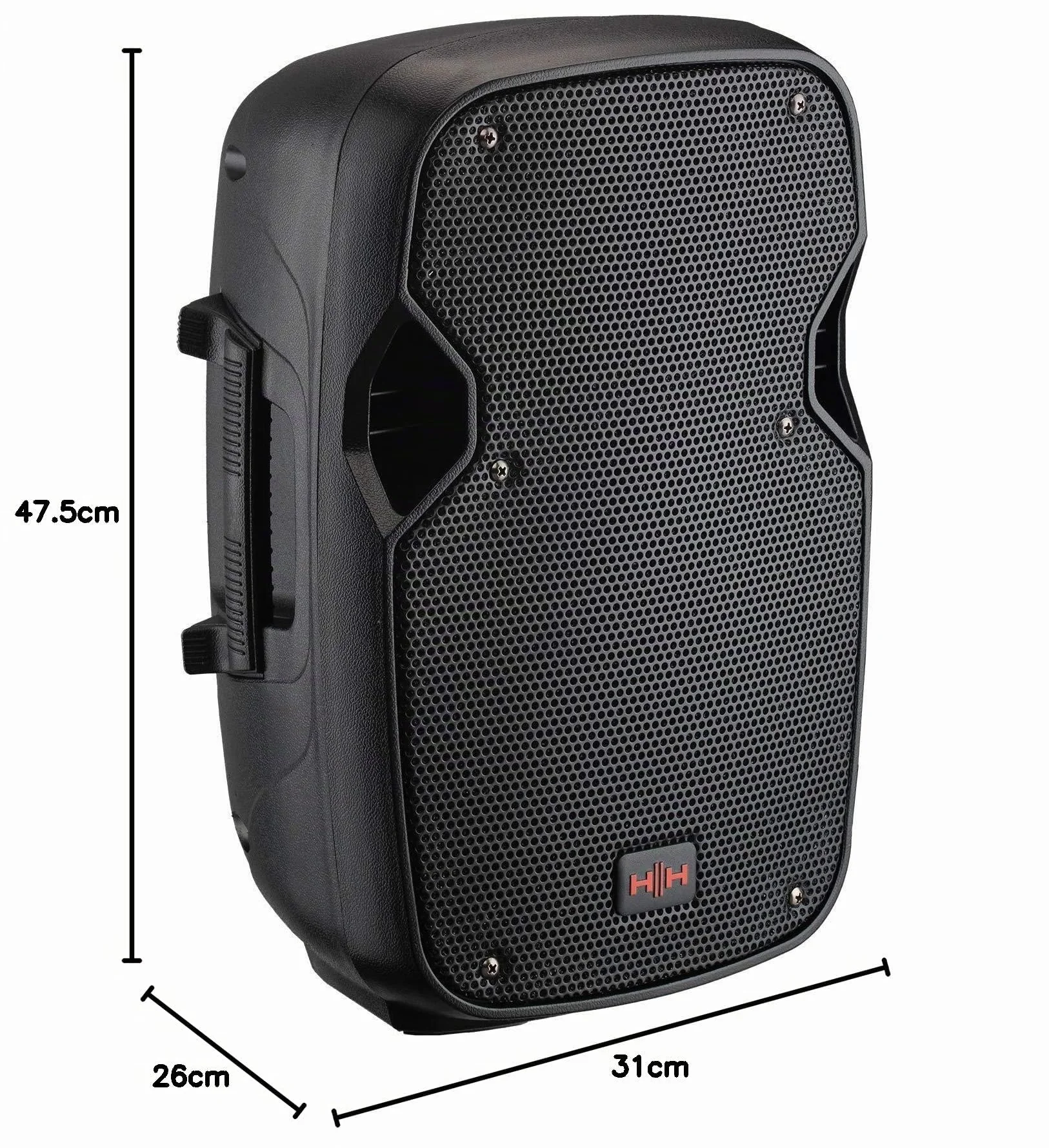 VECTOR by HH Electronics VRE-8AG2 - Altavoz activo portátil de 300 W 8 pulgadas de 2 vías con mezclador de 2 Ch, Bluetooth V5.0, SD y USB