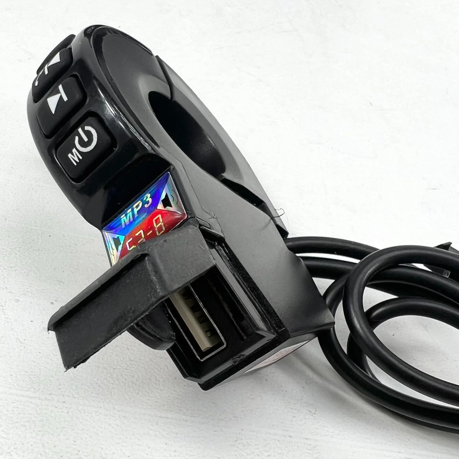 Altavoz Blue-tooth para motocicleta, de audio amplificador de motocicleta, montaje en manubrio, reproductor MP3 de dientes azules, altavoz estéreo de audio, de amplificador de audio