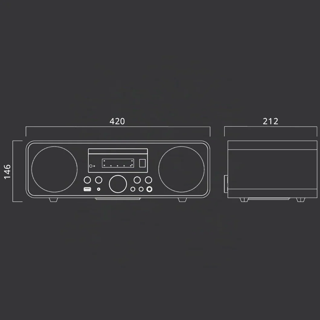 Muse M-880 FBC - Microsistema Bluetooth con CD, FM y USB, diseño de Madera con NFC y función Despertador. Radio FM PLL con 30 emisoras memorizables. Potencia de salída 80W.