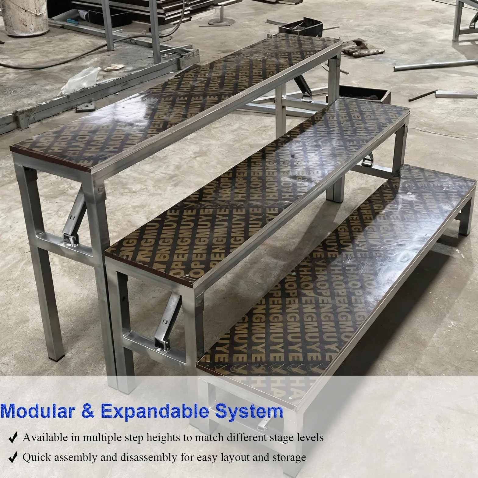 Tarima Escenario Escaleras Portátiles y Plegables para Escenarios, Pequeñas, para Presentaciones, Gradas para Coros, Escalera para Eventos de un Solo Escalón(H30cm(11 3/4"))