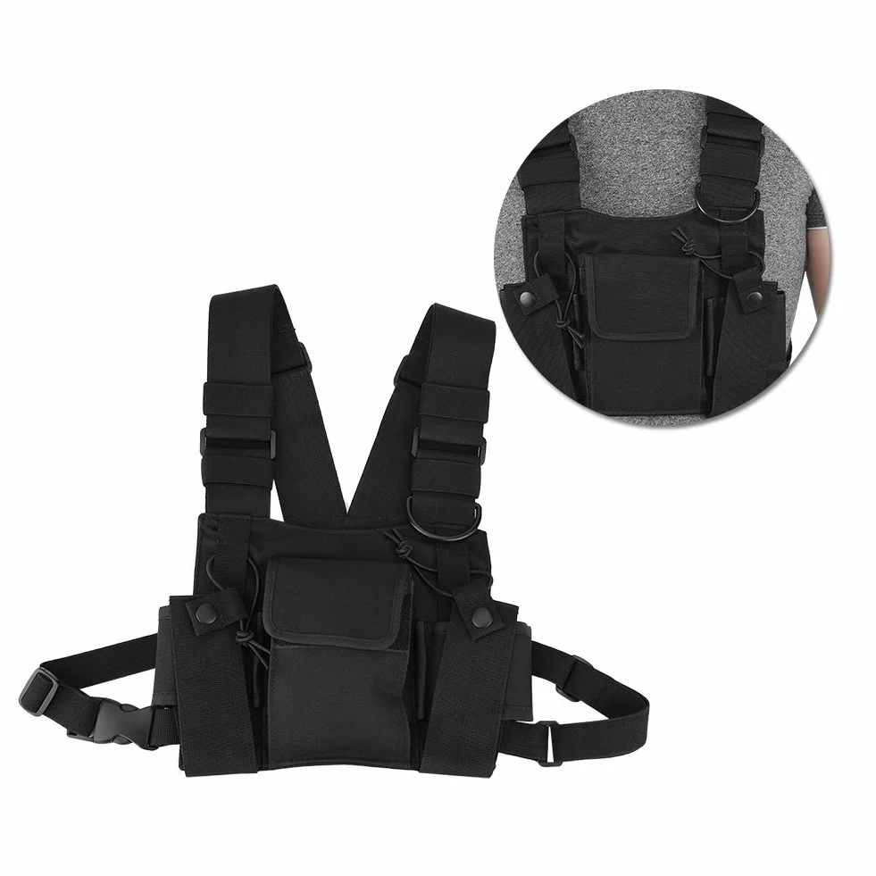 Sonew Walkie Talkie Bolsillo, Arnés de Nylon Mochila Funda para Walkie-Talkie, Radio, Dispositivos Electronicos Portatiles