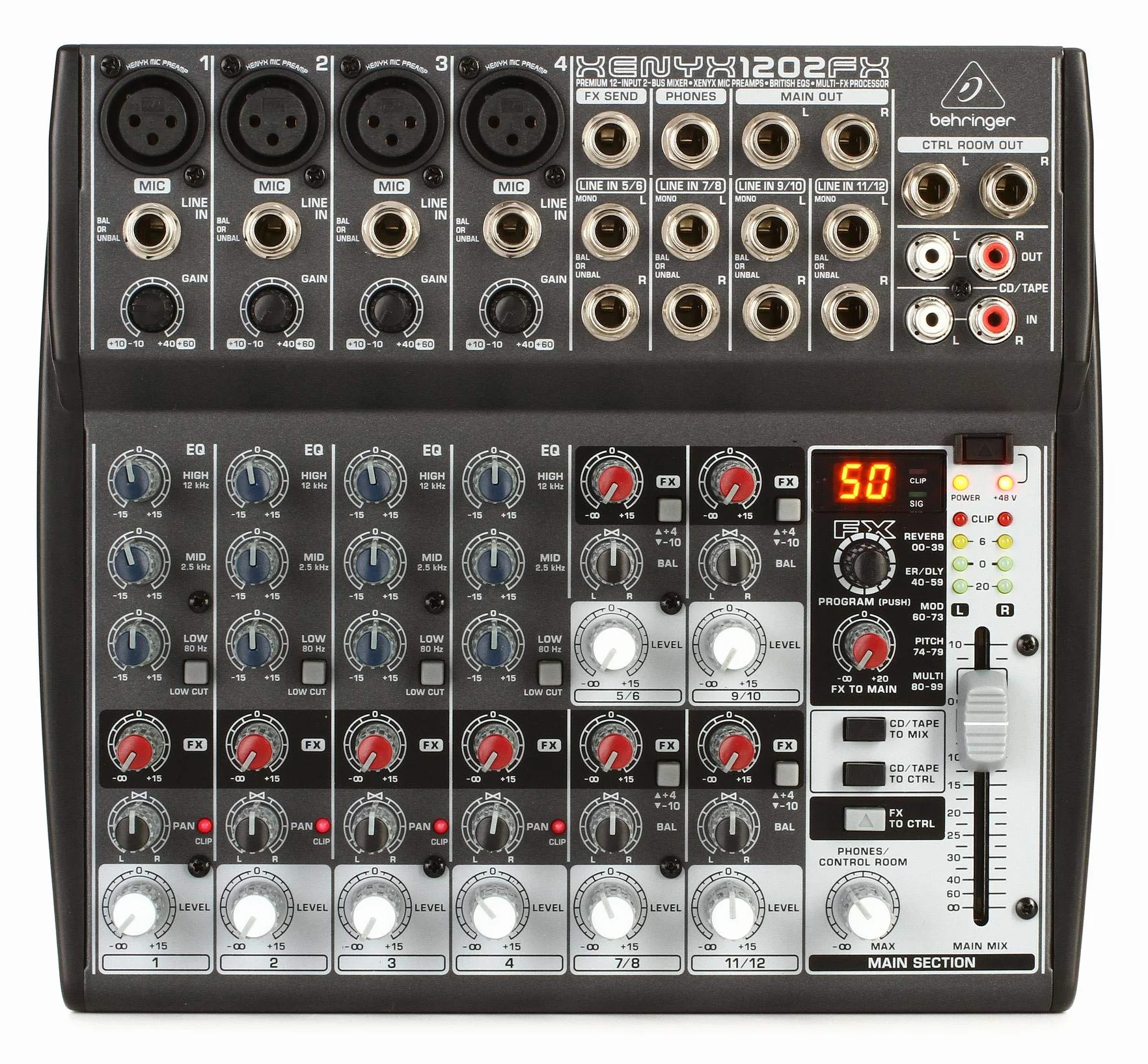 Behringer XENYX 1202FX Tabla de mezclas (Importado de Alemania)