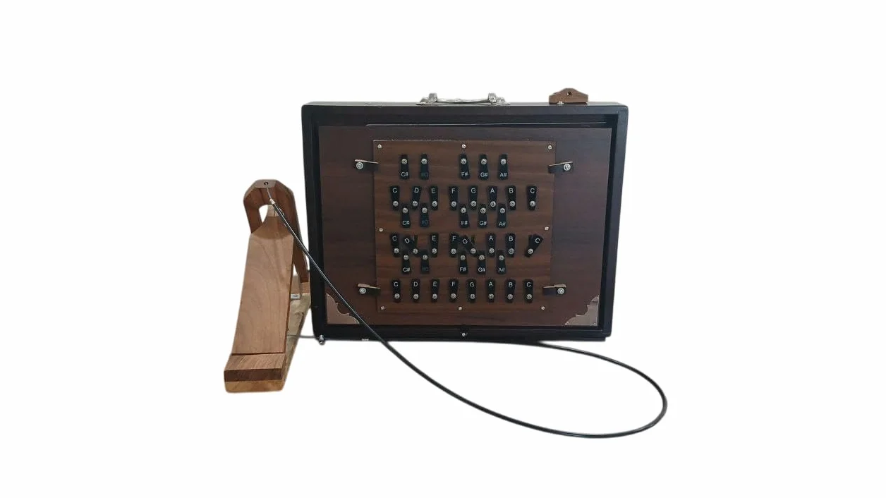 Special Large 39 Keys Shruti Box,(17"X14"X3") Special 3 Set Reeds, Key-C To C-First-Second-Third Octaves, Pure Sanmica Tuned (432Hz ON REQUESTED) and 440Hz