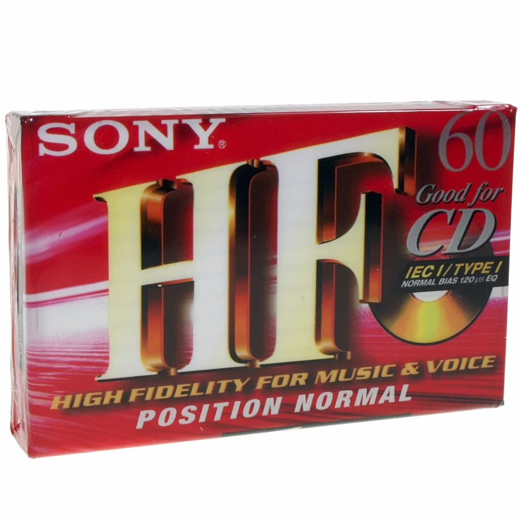 Sony Cinta Grabadora Cassette 60 Minutos Negro