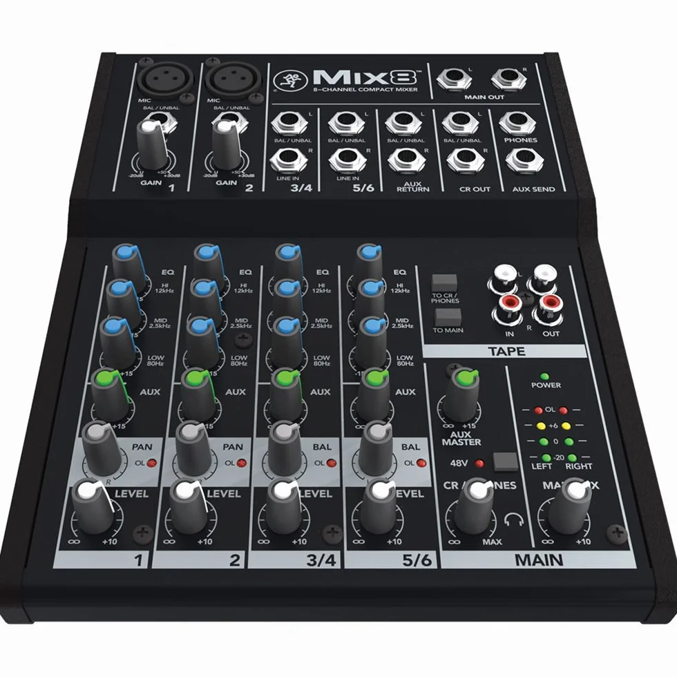 MACKIE Mix8 mezclador analógico compacto de 8 canales con ecualizador de 3 bandas