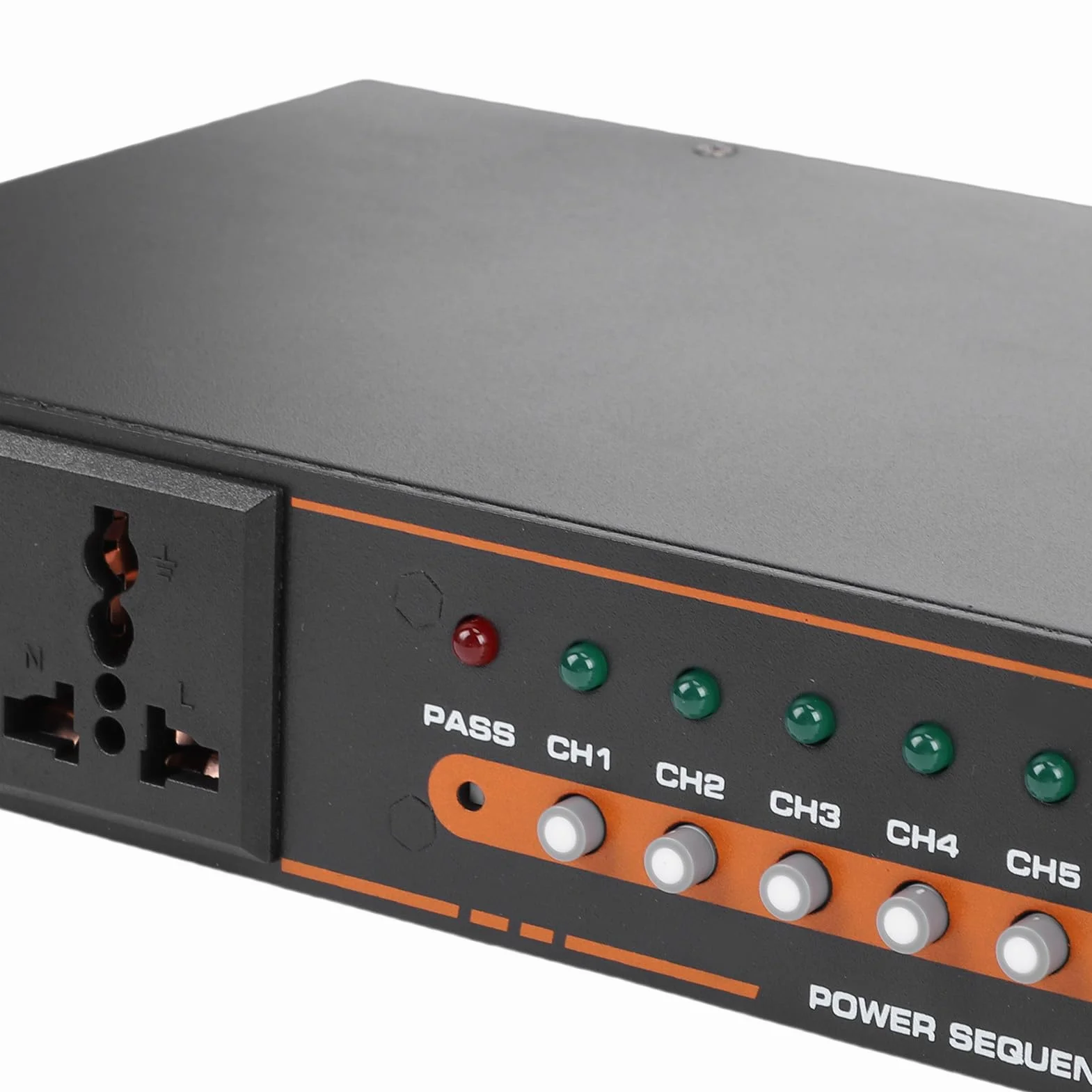 Sxhlseller Acondicionador de Energía de 10 Enchufes, Secuenciador de Energía con Pantalla de Alta Definición, Puerto USB con Interruptor Independiente para Escenario, Estudio, Cine en Casa (EU)