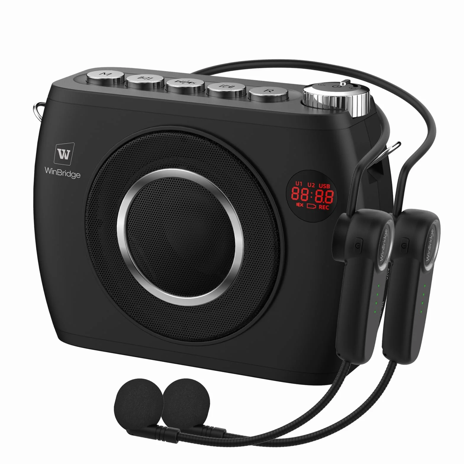 Amplificador de Voz Inalámbrico de 25W con Dos Micrófonos de Diadema Bluetooth, Alta Capacidad de 8000mAh, Sistema PA Portátil Altavoz y Micrófono Bluetooth, Megáfono con Micrófono para Profesores S96