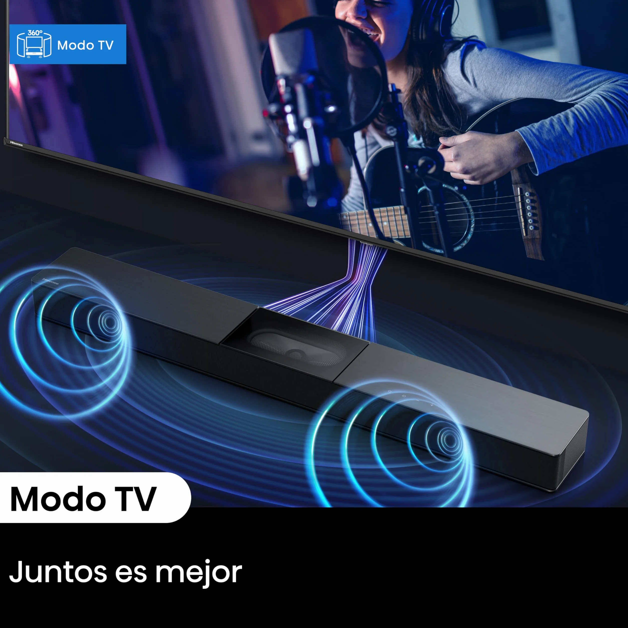Hisense HS2000 Barra de Sonido 2.1 240W Subwoofer Incorporado Dolby Digital Plus DTS Virtual:X