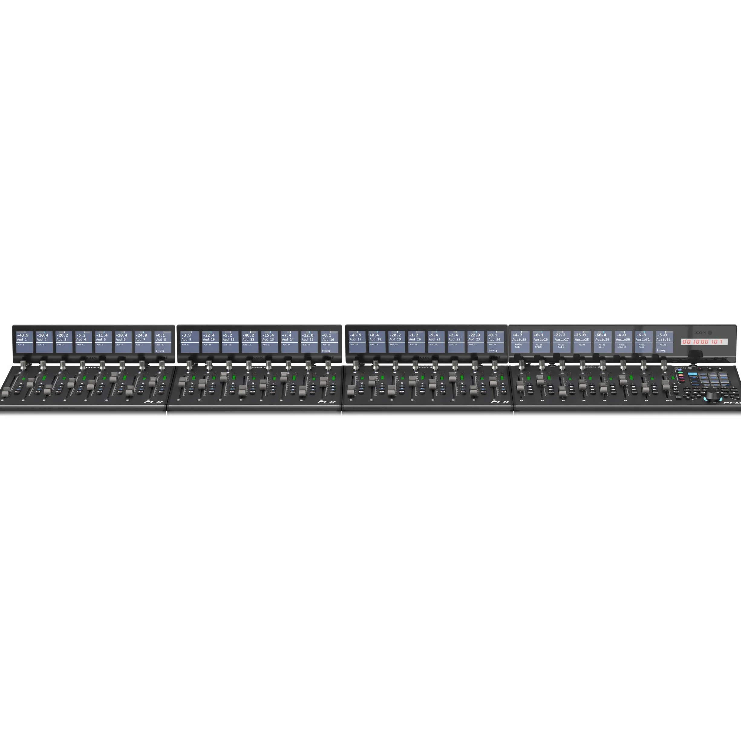 iCon Pro Audio P1-M/D4-T USB MIDI DAW Controller Display Bundle