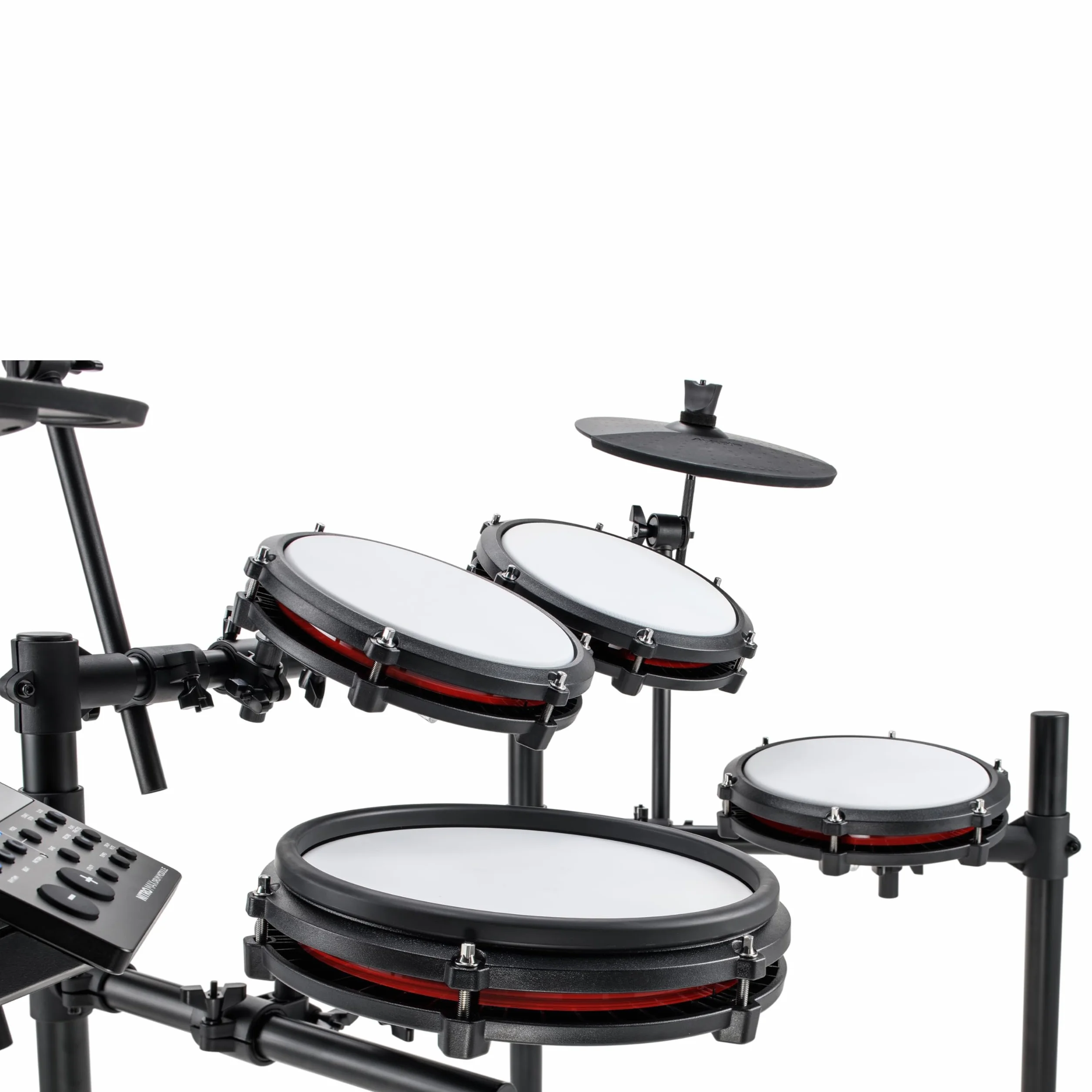 Alesis Nitro Max Kit - Batería Electrónica Compacta con Parches de Malla Silenciosos, Caja de Doble Zona de 10", Bluetooth, +440 Sonidos BFD, Drumeo, USB MIDI, Pedal de Bombo