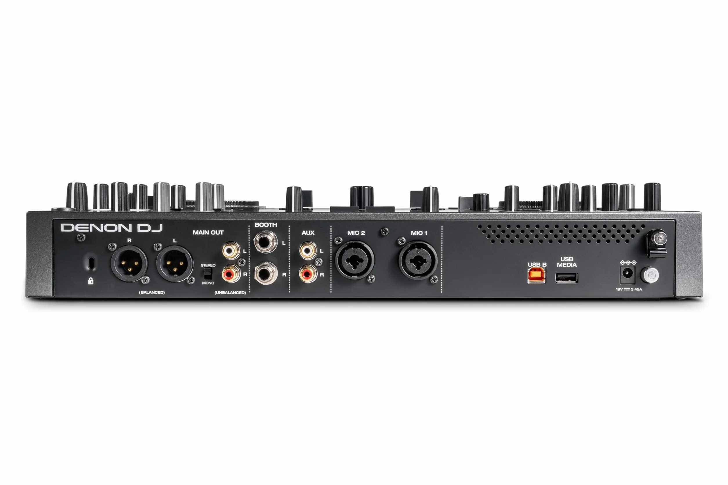 Denon DJ PRIME GO+ Controlador DJ Portátil Autónomo con Bateria Recargable, Pantalla de 7", Mezclador con Separación de Stems, Streaming por Wifi y Bluetooth