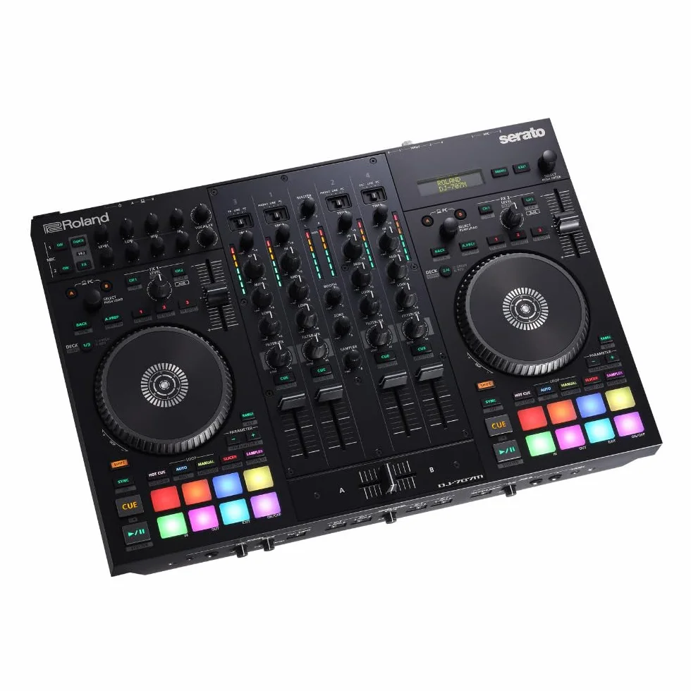 Controlador de DJ Roland DJ-707M — Una consola de sonido con livestreaming integrado