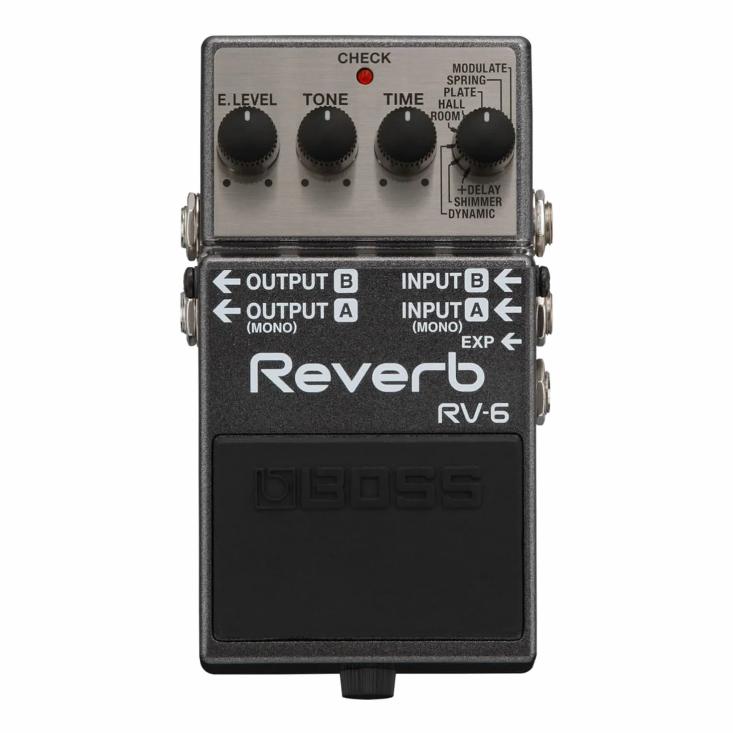 Pedal de guitarra BOSS RV-6 Reverb — 8 módulos de sonido, reverbs de máximo nivel y controles sencillos