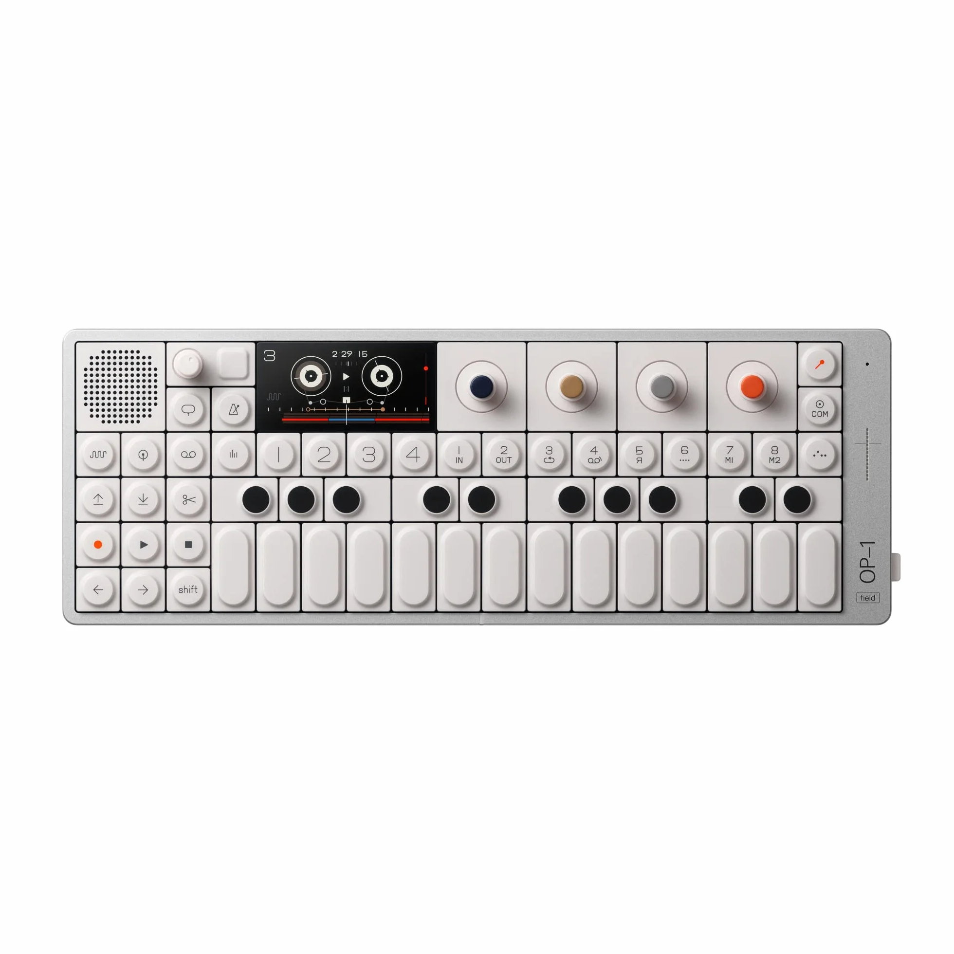 Teenage Engineering OP-1 Field (Synthétiseur, échantillonneur et boîte à rythmes portable avec haut-parleur intégré, microphone, effets et vocodeur, Bluetooth Midi, USB-C, 24 heures d'autonomie)