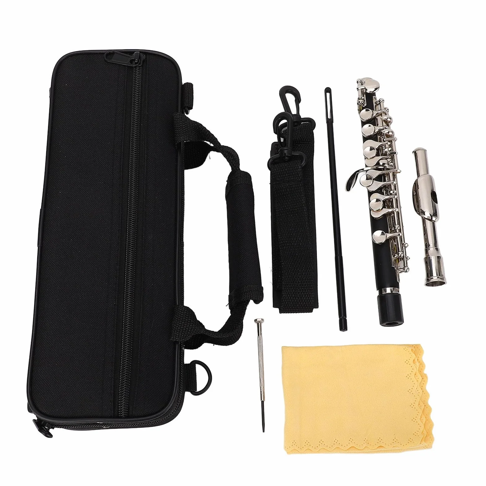 Flauta C Piccolo, Flauta C Key Piccolo Instrumento Eastar Piccolo con Kit de Limpieza Estuche de Transporte Varilla de Afinación para Estudiantes Principiantes, Examen de Grado,