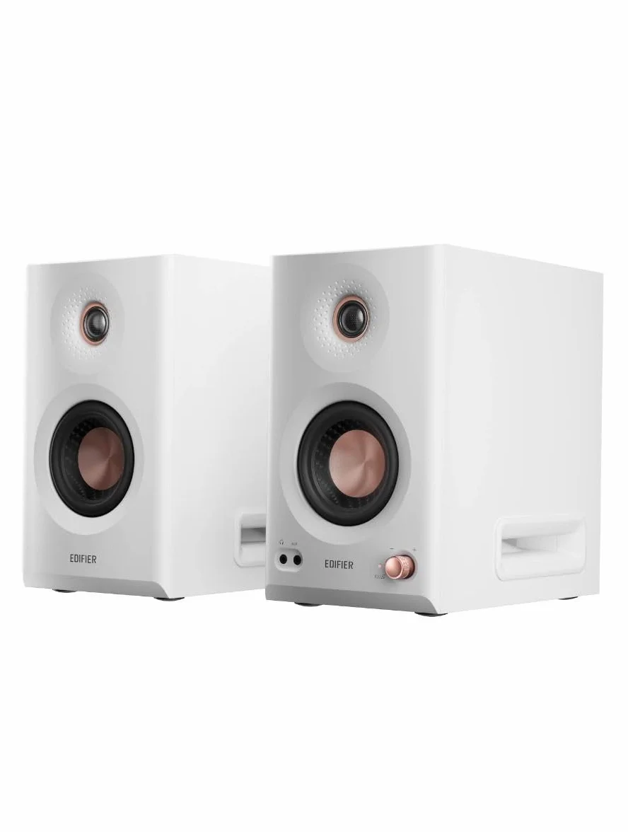 Edifier MR5 - Altavoz de Estudio (3 vías, 110 W, Crossover Tri-Amped), Color Blanco