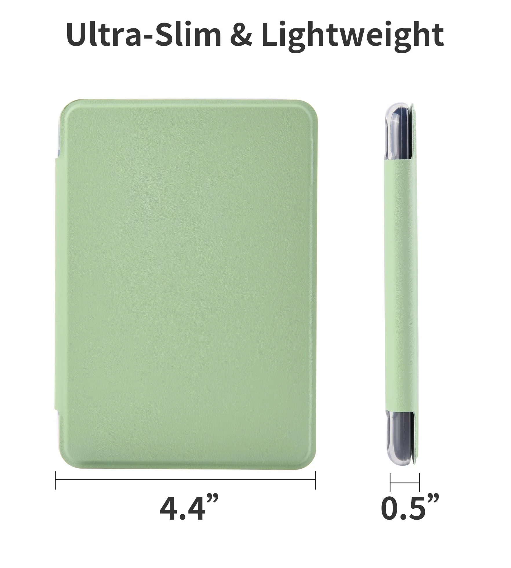 Funda para Kindle 11.ª generación 2024/2022, Transparente y Suave, Protectora magnética de PU con suspensión/activación automática (Verde)