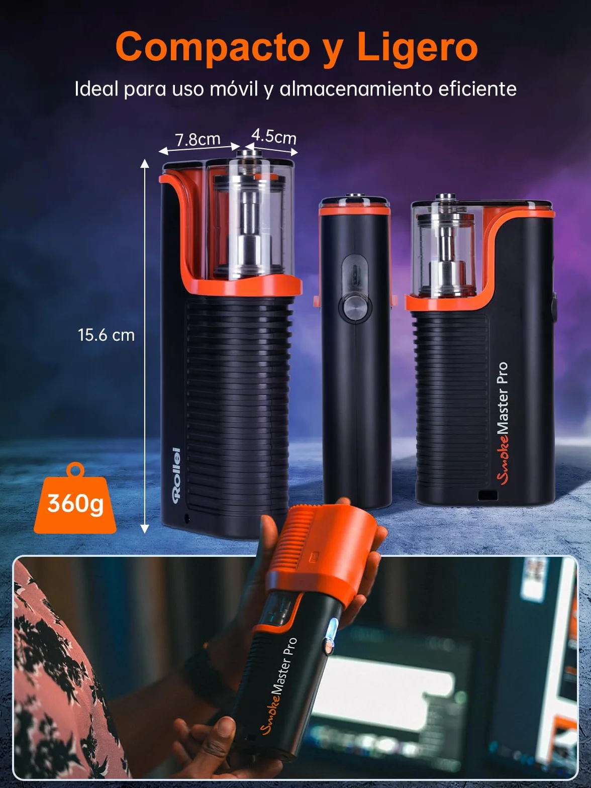 Rollei Smoke Master Pro – Efectos de Niebla Profesionales para Impresionantes Fotos y vídeos, Mando a Distancia inalámbrico, múltiples usos, para Eventos, Fiestas, escenarios, etc