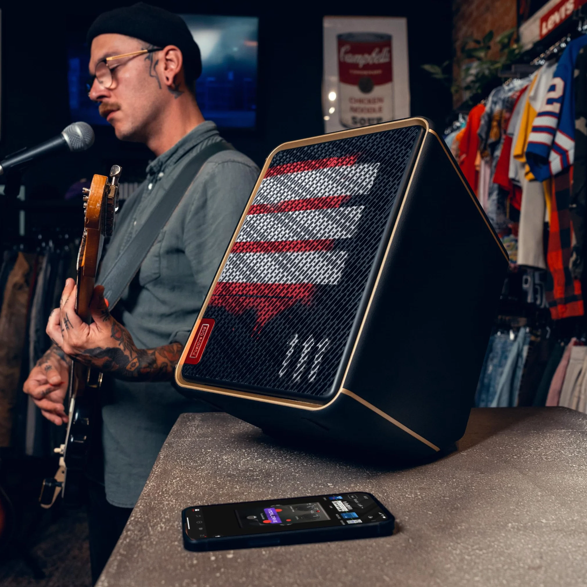 Positive Grid Spark Edge - Amplificador Inteligente portátil de 65W, 4 Canales y Sistema PA con Looper Integrado, Funciones IA y App para Guitarra eléctrica, acústica, bajo, Voces, teclados y más