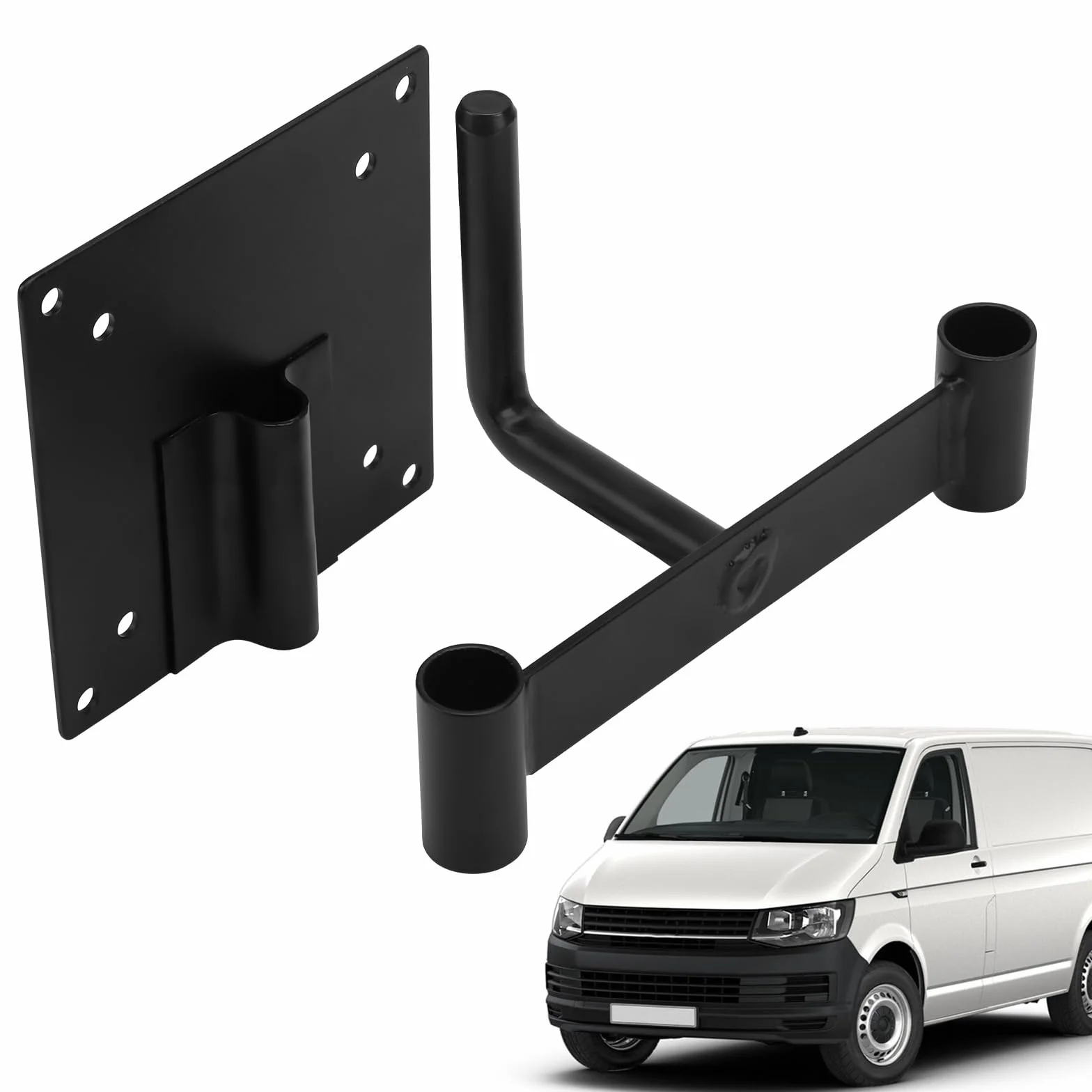 Soporte de TV para Autocaravana Compatible con VW T5 T5.1 T6 T6.1 Camper Reposacabezas Giro para VESA de 75 mm y 100 mm