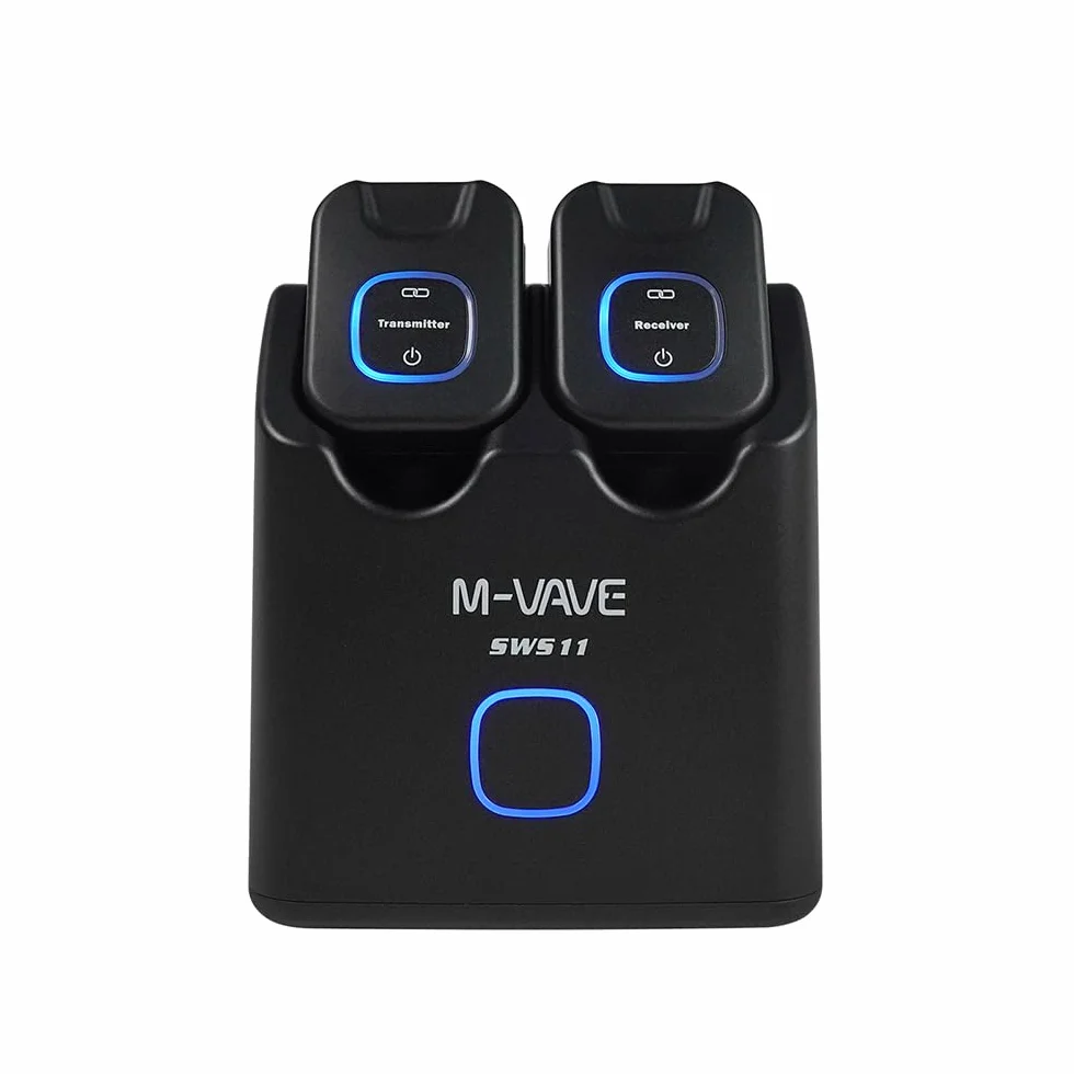 Sistema inalámbrico para guitarra M-Vave SWS11 de 5.8 GHz: Transmisor y receptor digital para guitarra y bajo eléctricos