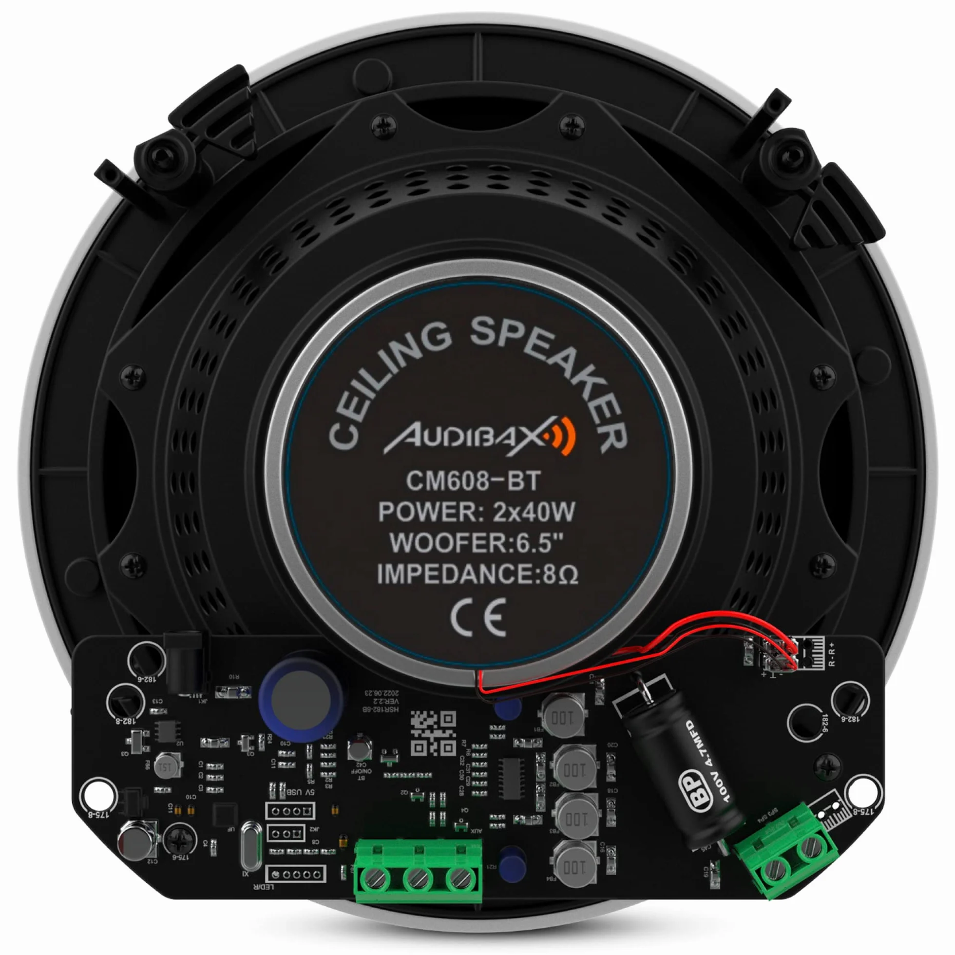Audibax CM608-BT Altavoces Techo Empotrables Bluetooth 2 Vías 2 x 40W 6,5" Blancos