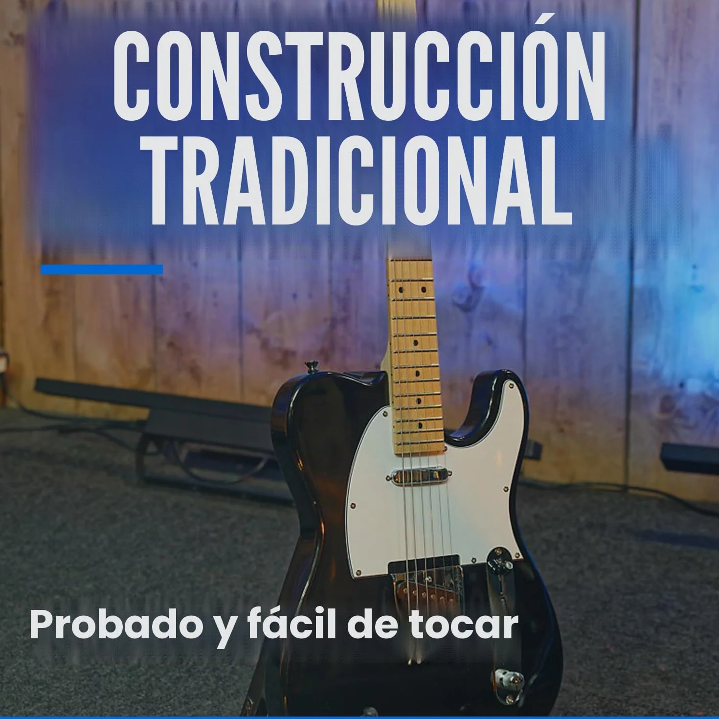 Woodbrass TL100 - Guitarra eléctrica para principiantes, con cuerpo en T de tilo, estilo country, hard, rock