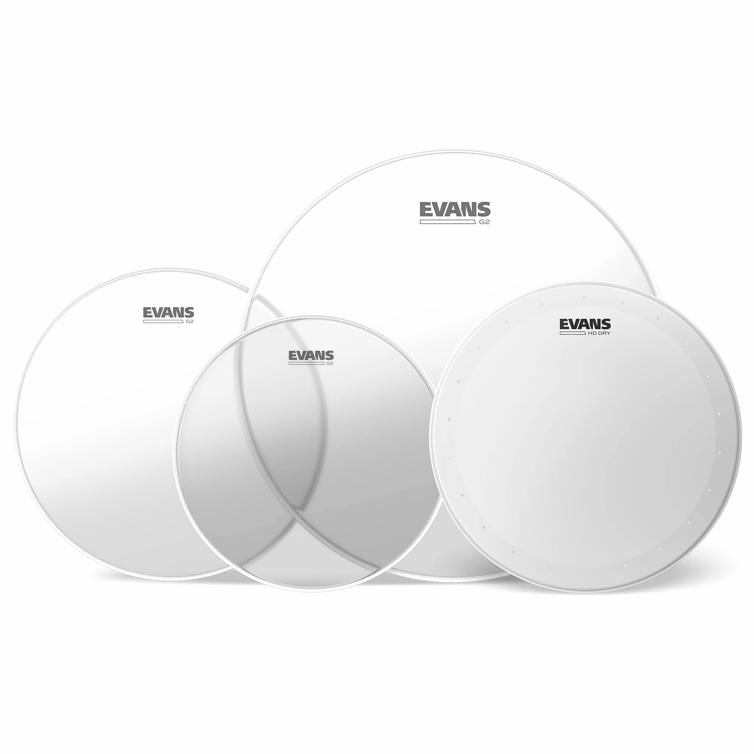 Evans G2 Clear Standard Pack (12", 13", 16") with 14" HD Dry Snare Batter