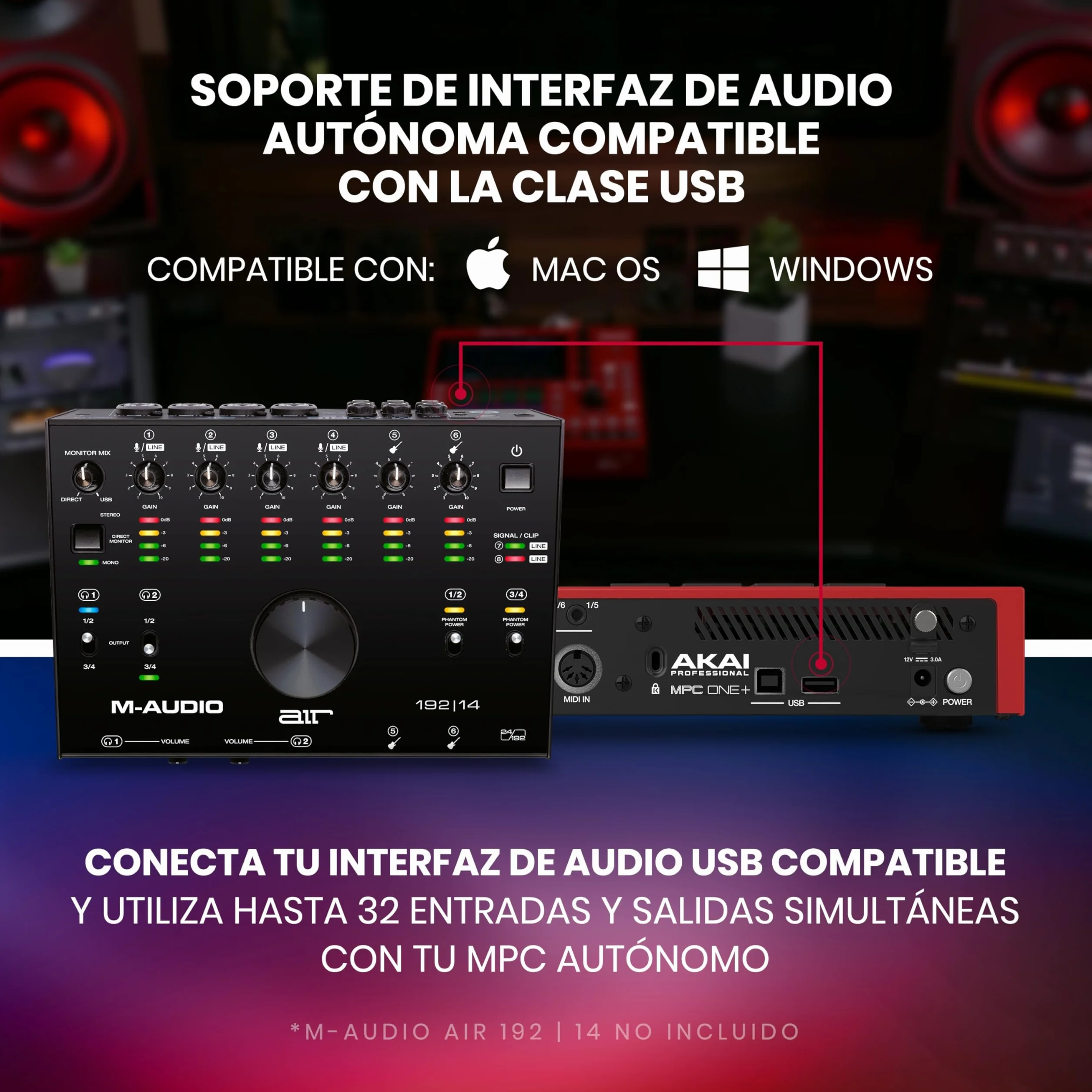 Akai Professional MPC One+ Drum Machine, Beat Maker y Controlador MIDI Autónomo con WiFi, Bluetooth, Drum Pads, Plug-ins de Sintetizador, Pantalla Táctil e Integración con Native Instruments