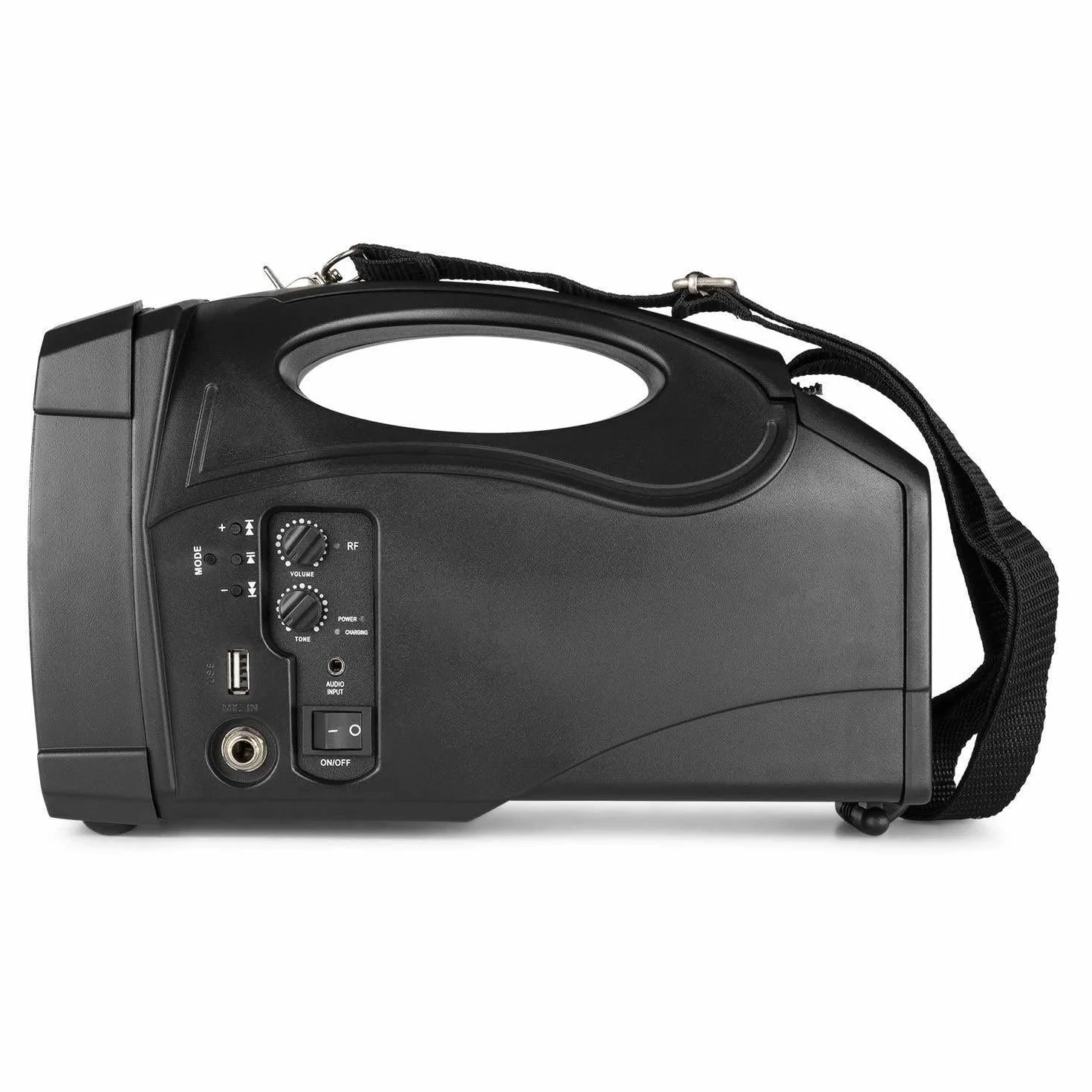 Vonyx ST014 – Altavoz portátil Bluetooth con micrófono inalámbrico UHF, Altavoz Activo autoamplificado 100W/30W RMS, USB MP3, batería Recargable y woofer 6,5", Equipo de Sonido portátil, Color Negro