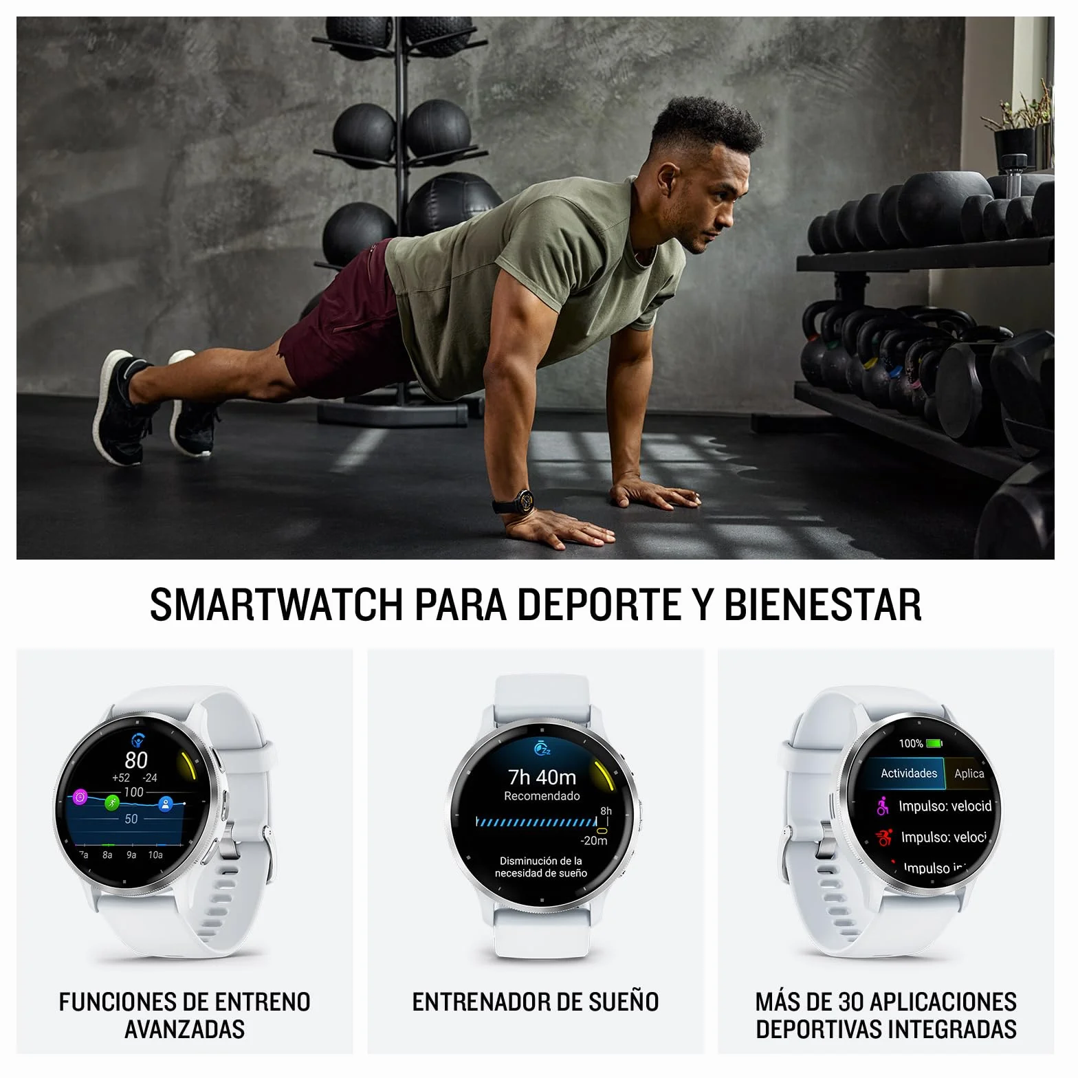 Garmin Venu 3S, Smartwatch Premium con GPS, AMOLED, Funciones avanzadas de Salud y Forma física, más de 30 Aplicaciones Deportivas, 10 días de autonomía, Beige Gold