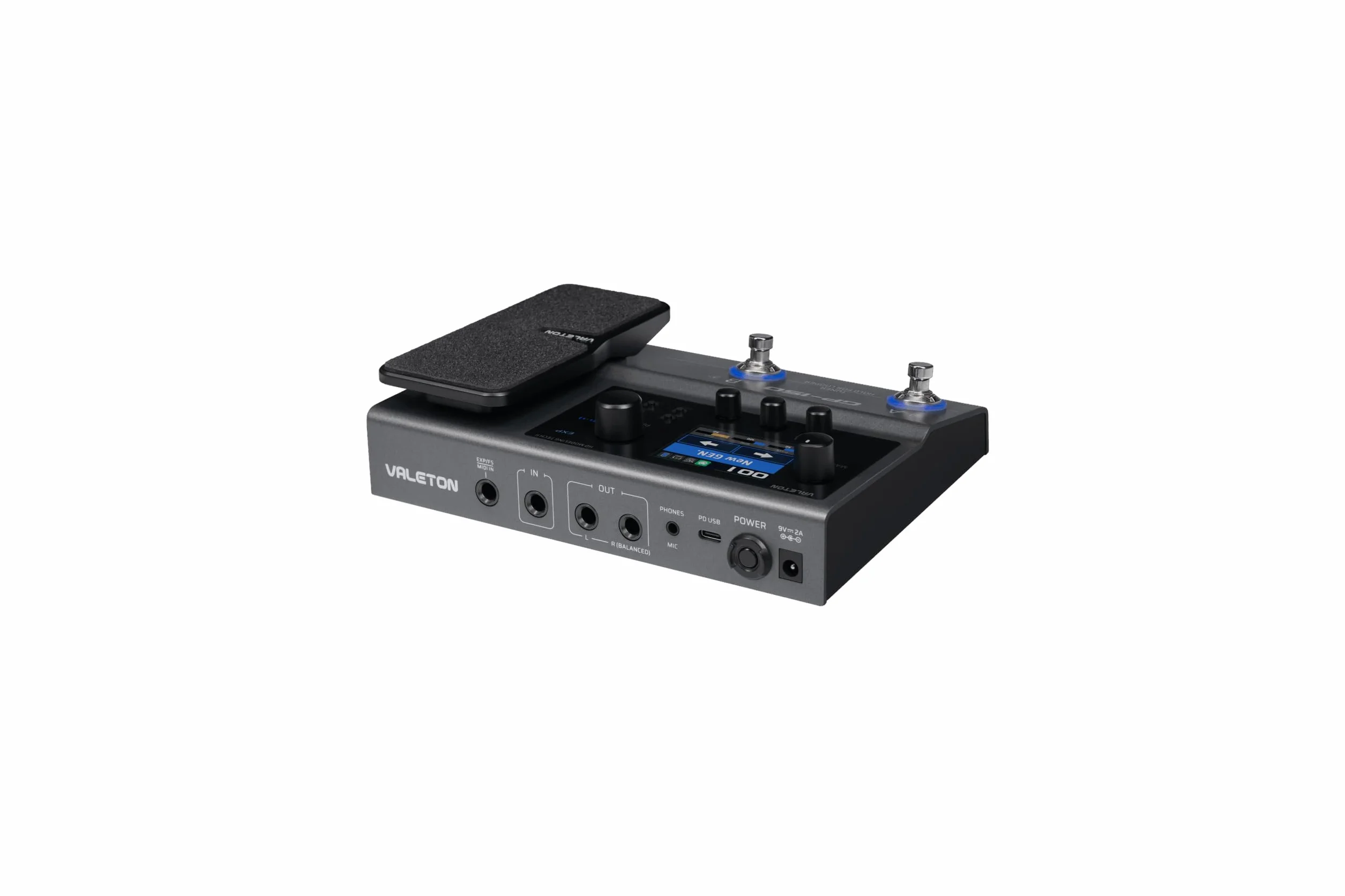 Valeton GP-150 Procesador multiefectos para guitarra (pedal de efectos para guitarra, 200 efectos, SnapTone NAM, cargador de IR, 12 módulos, looper, batería de 6 h, aplicación Bluetooth), negro