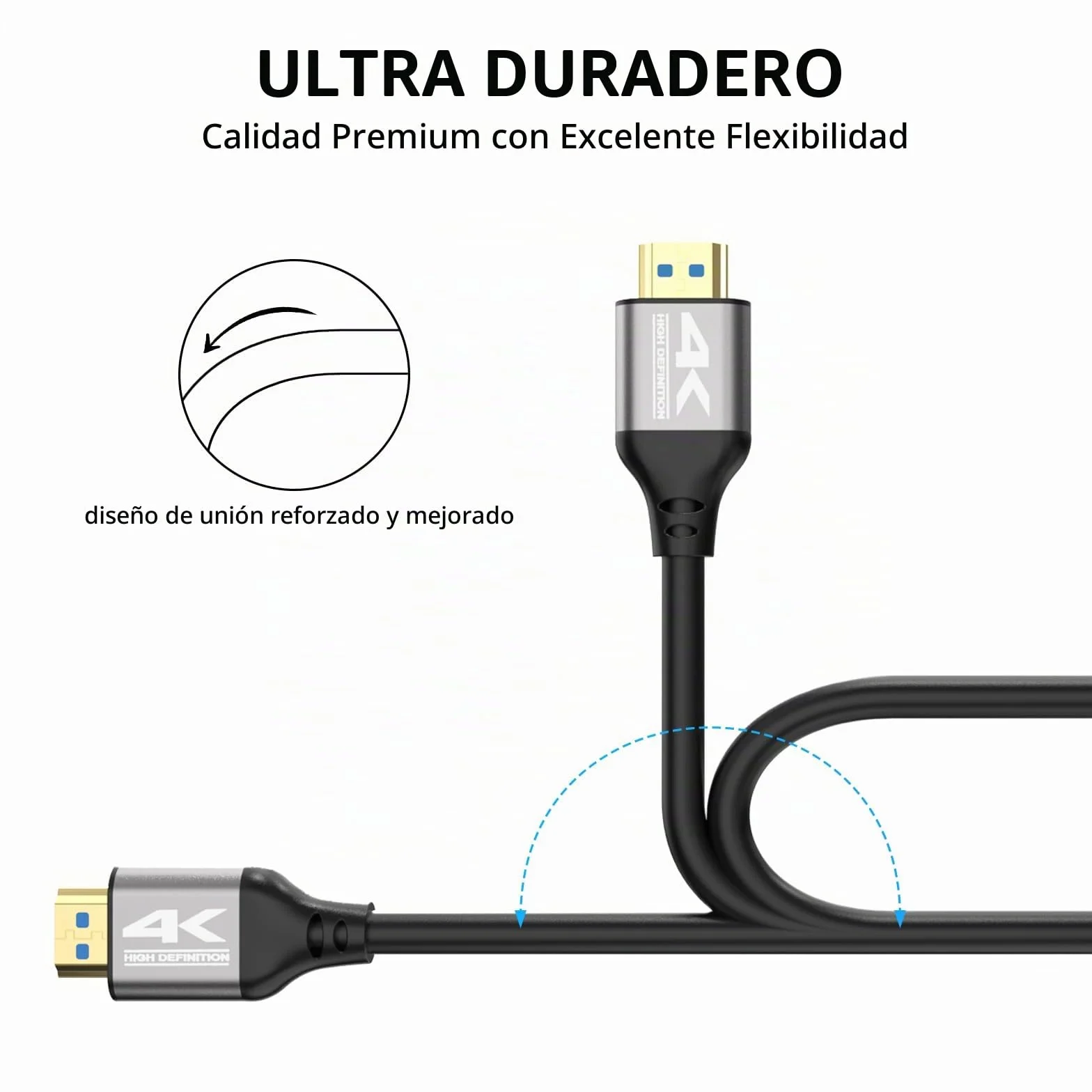 Cable HDMI 4K 3M 18 Gbps 4K/60Hz Compatible con PS5 PS4 TV
