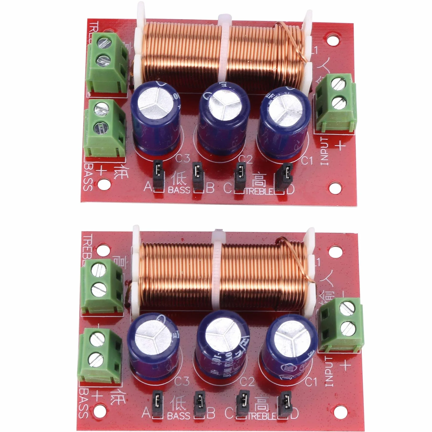 Yasoe 2 Piezas Tweeter de Audio de 2 Vías con Crossover 400 W Filtro de Altavoz Divisor de Frecuencia para 2-16 Ohm