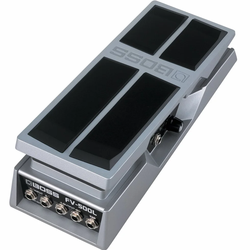 Pedal de volumen estéreo BOSS FV-500L — Movimiento ultrafluido de pedal de impedancia baja y cuerpo de aluminio fundido de alto rendimiento