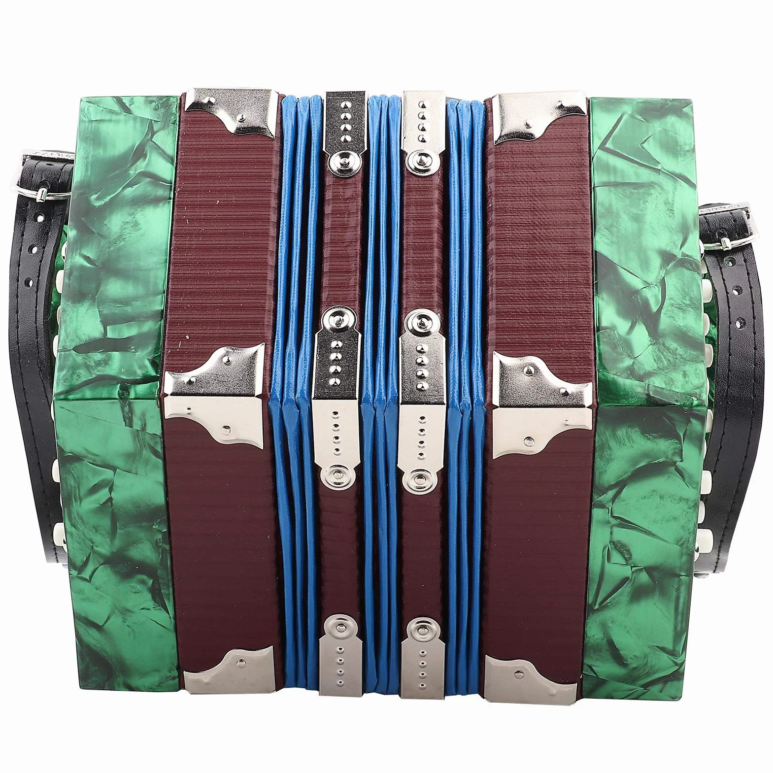 Fácil de aprender a tocar la concertina para el ejercicio de entrenamiento para la práctica del principiante(Green)