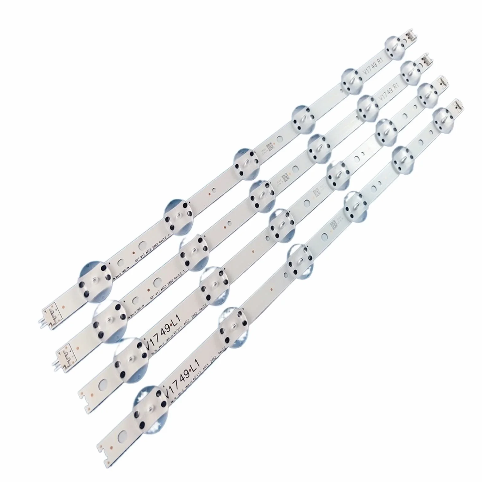 LED Tira de retroiluminación (4) apta for LG 49UV340C 49LJ614V 49UJ6525 49UJ6585 49UJ6565 49UJ651V 49UJ670V 49UJ701V V17 49 R1 L1 Art3 2862 2863