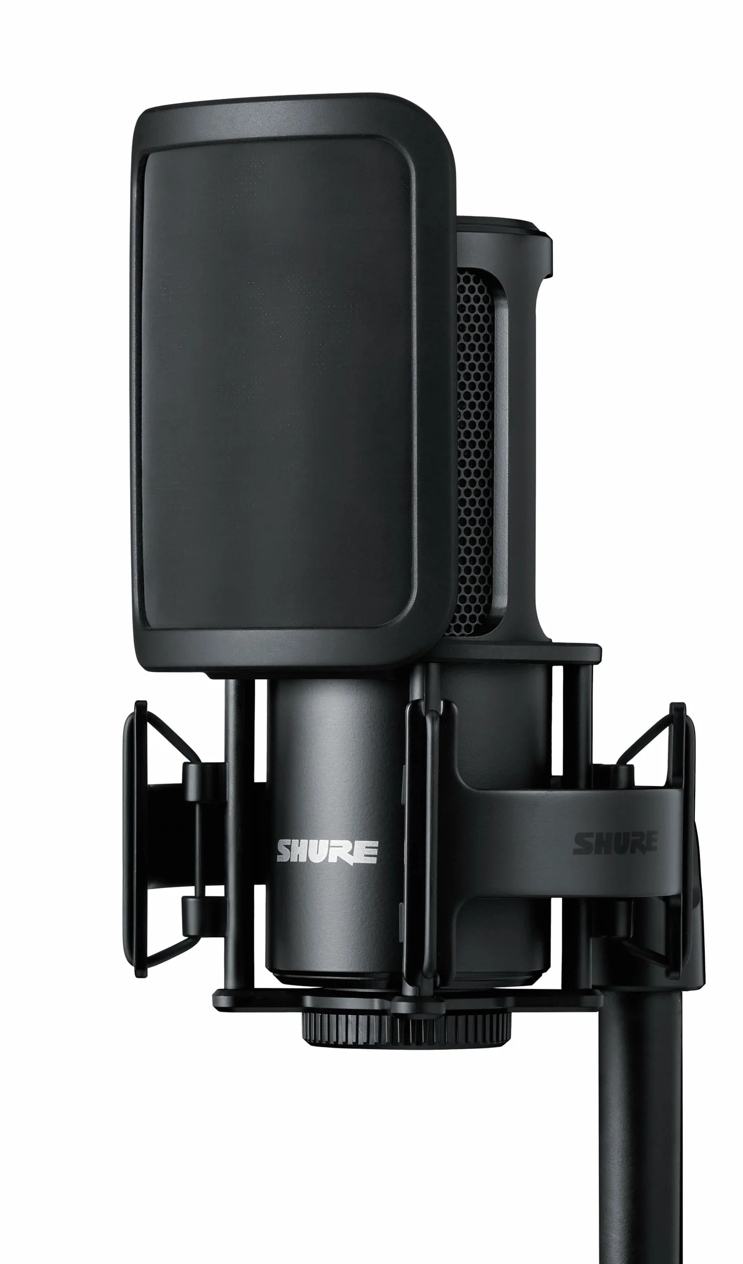 Shure SM4 Kit de Micrófono de Estudio, Micrófono de Condensador para Estudio en Casa con Conexión XLR Optimizado para Voces Suaves e Instrumentos Ruidosos con Audio Listo para Mezclar (SM4-K-KIT)