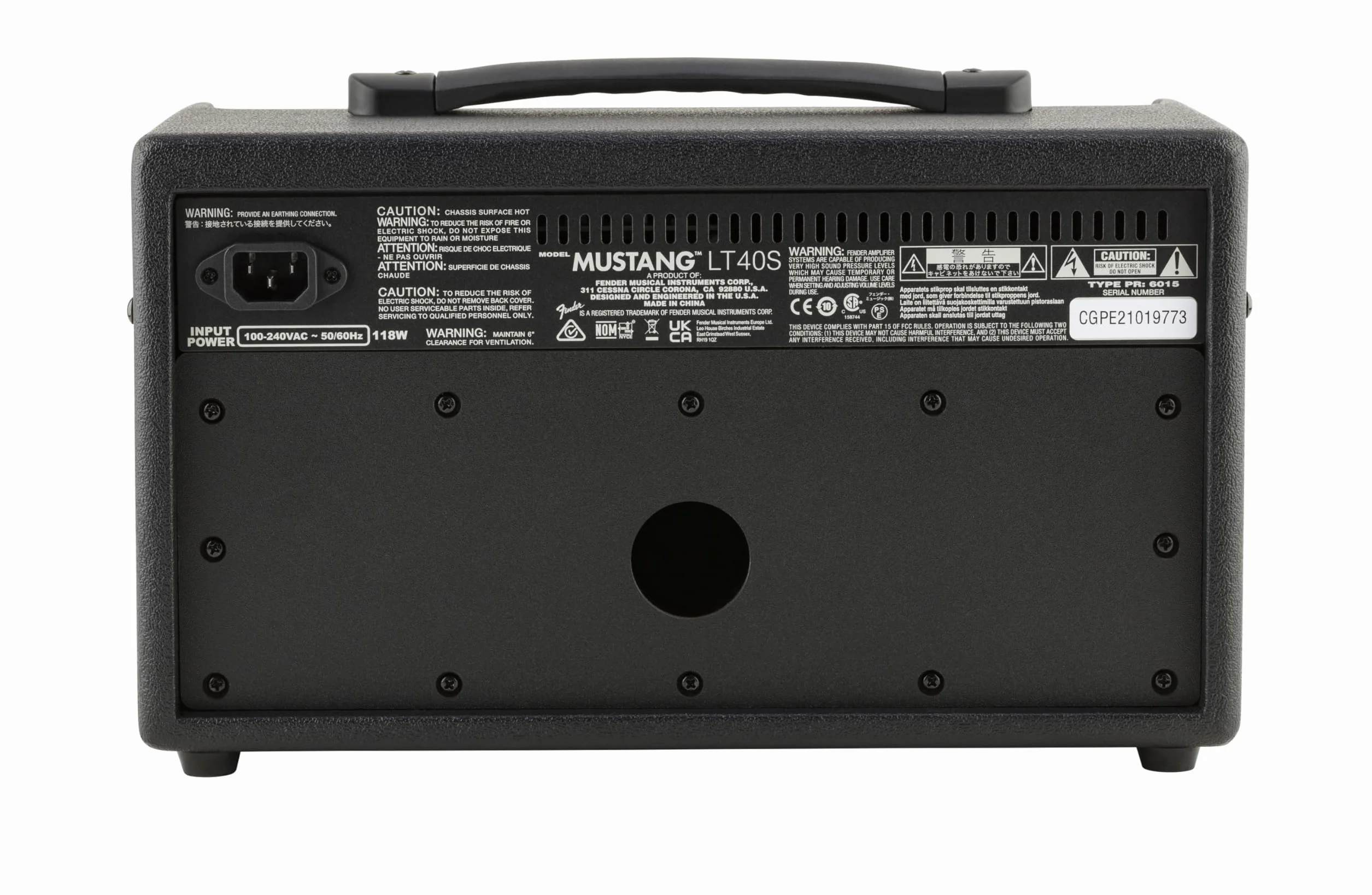 Fender Mustang LT40S - Amplificador de Guitarra (40 W, 2 x 4), Negro