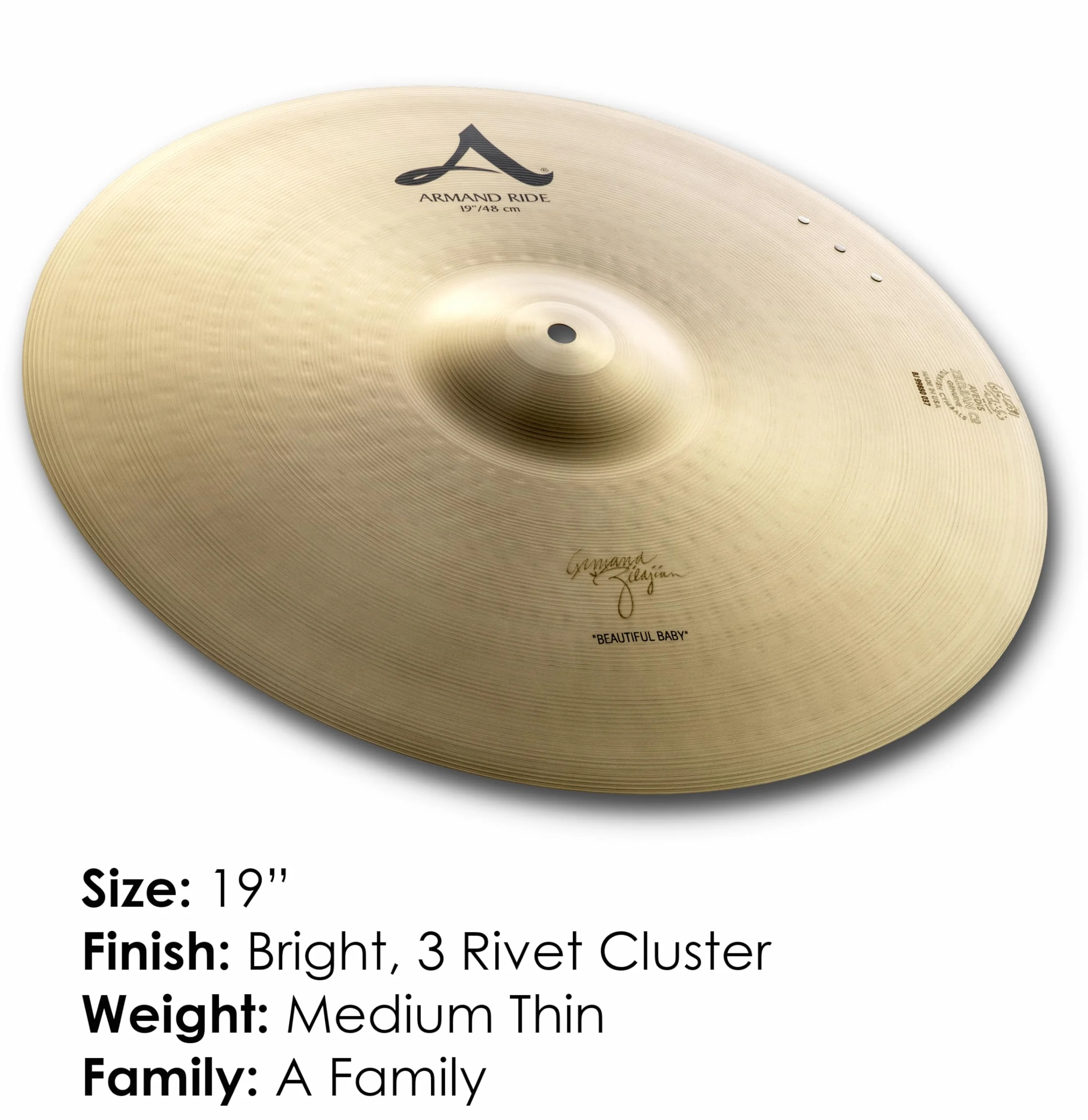 Zildjian A0024 A Platillo A 20" medium ride, Medium ride